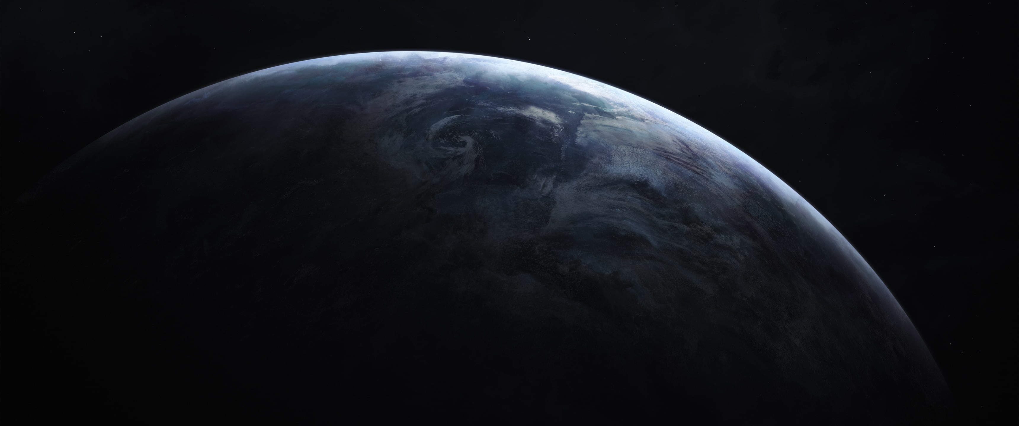 nature, orbiting, moon, no people, curve, single object, beauty in nature, night, space exploration, black background, astronomy, ultrawide, circle, dark, HD Wallpaper
