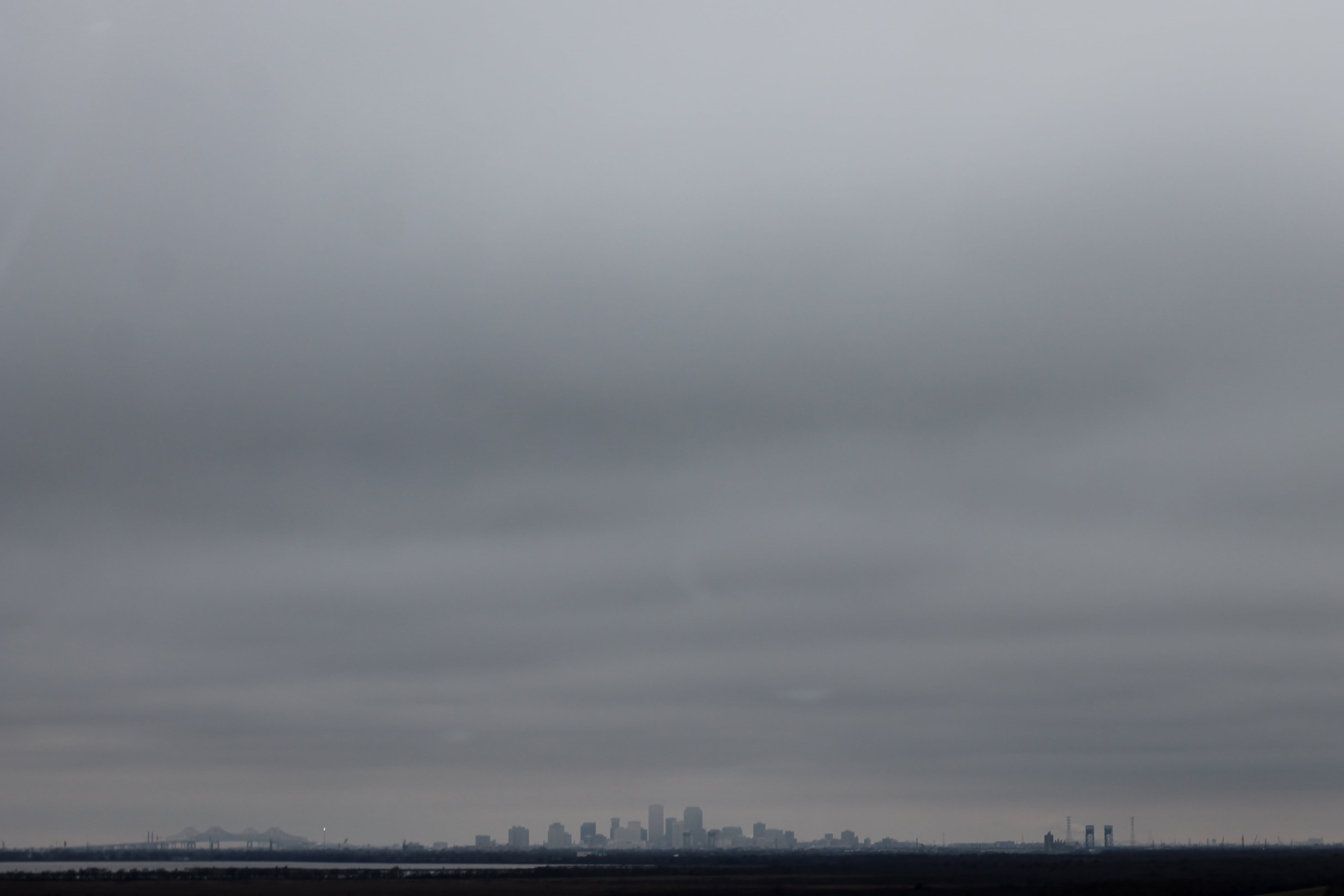 distant, factory, 4K, New Orleans, nature, cloudy, smog, building exterior, sky, overcast, white, industry, gray, mist, beauty in nature, cloud - sky, HD Wallpaper