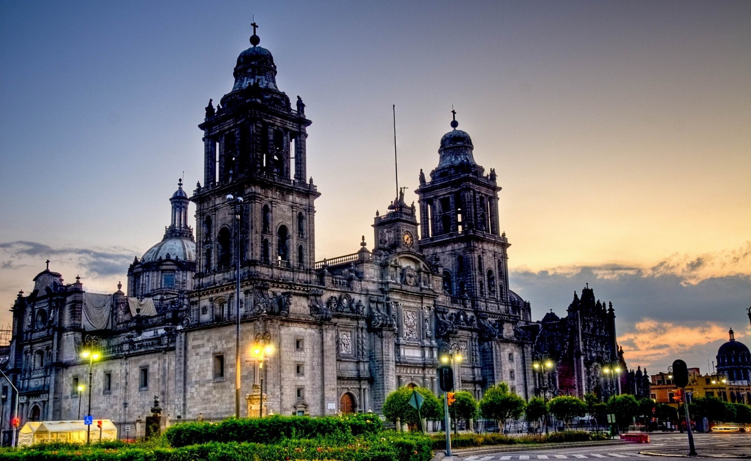 place of worship, mexico, religion, no people, building, the past, north america, nature, black, building exterior, sky, travel, belief, Architecture, cathedral, HD Wallpaper