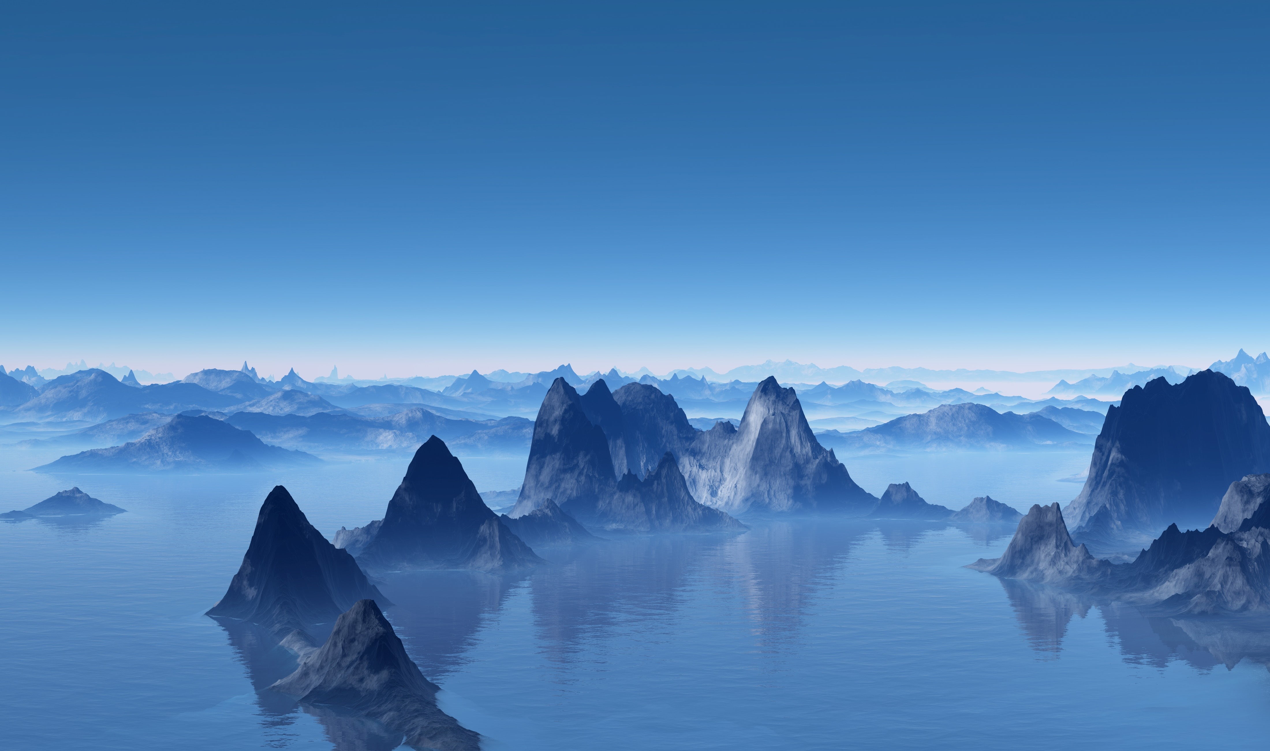 Mountains, 4K, 4K, Distant planet, HD Wallpaper