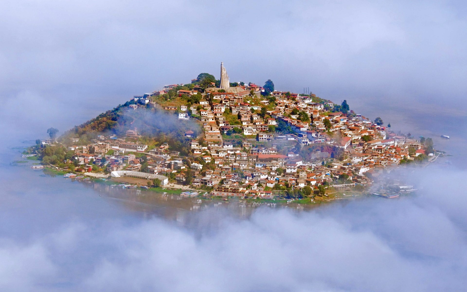 village, patzcuaro, City, mexico, buildings, 1080P, HD Wallpaper