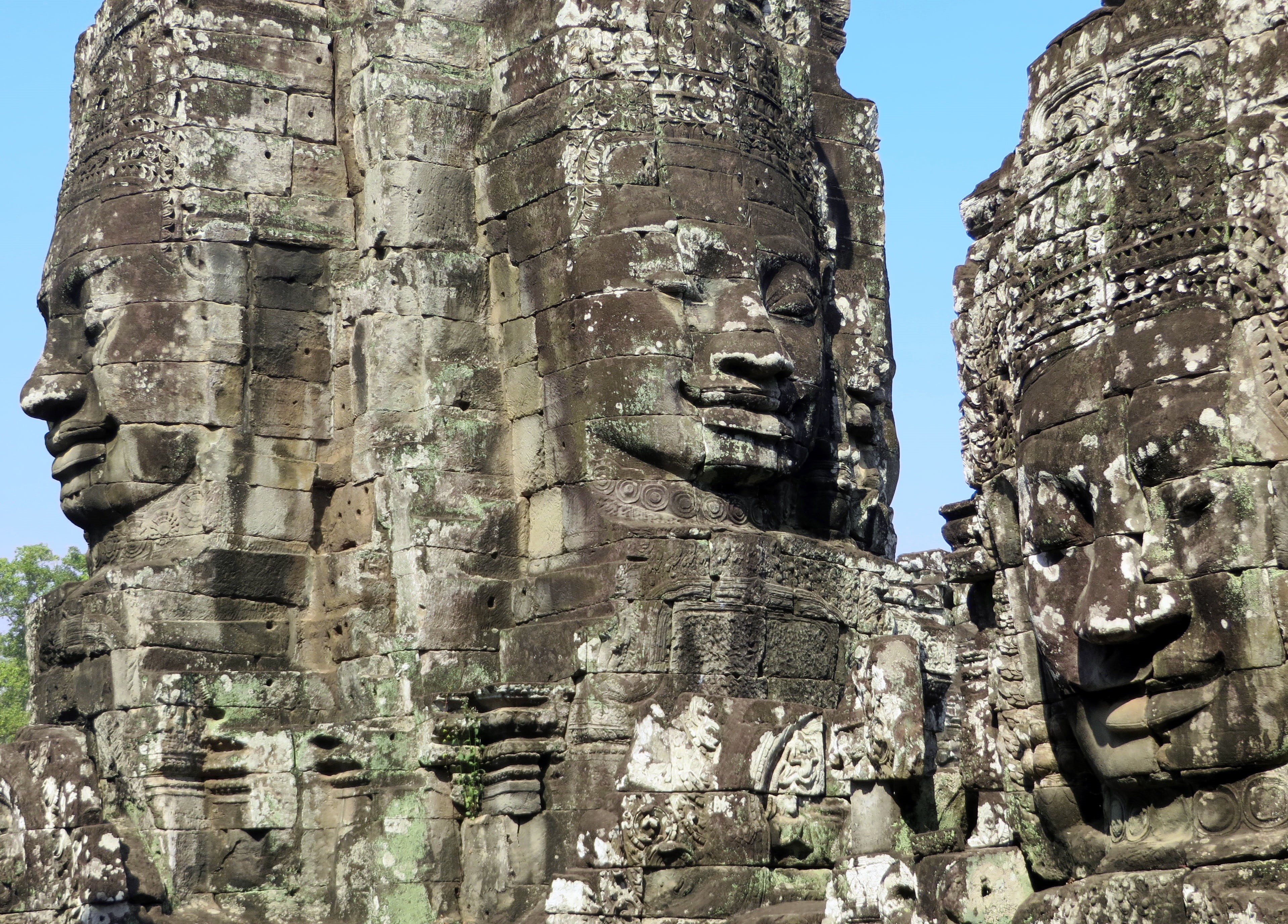 cambodia, belief, smile, representation, statue, travel, religion, stone material, tourism, built structure, bayon, history, ancient, male likeness, temple, HD Wallpaper