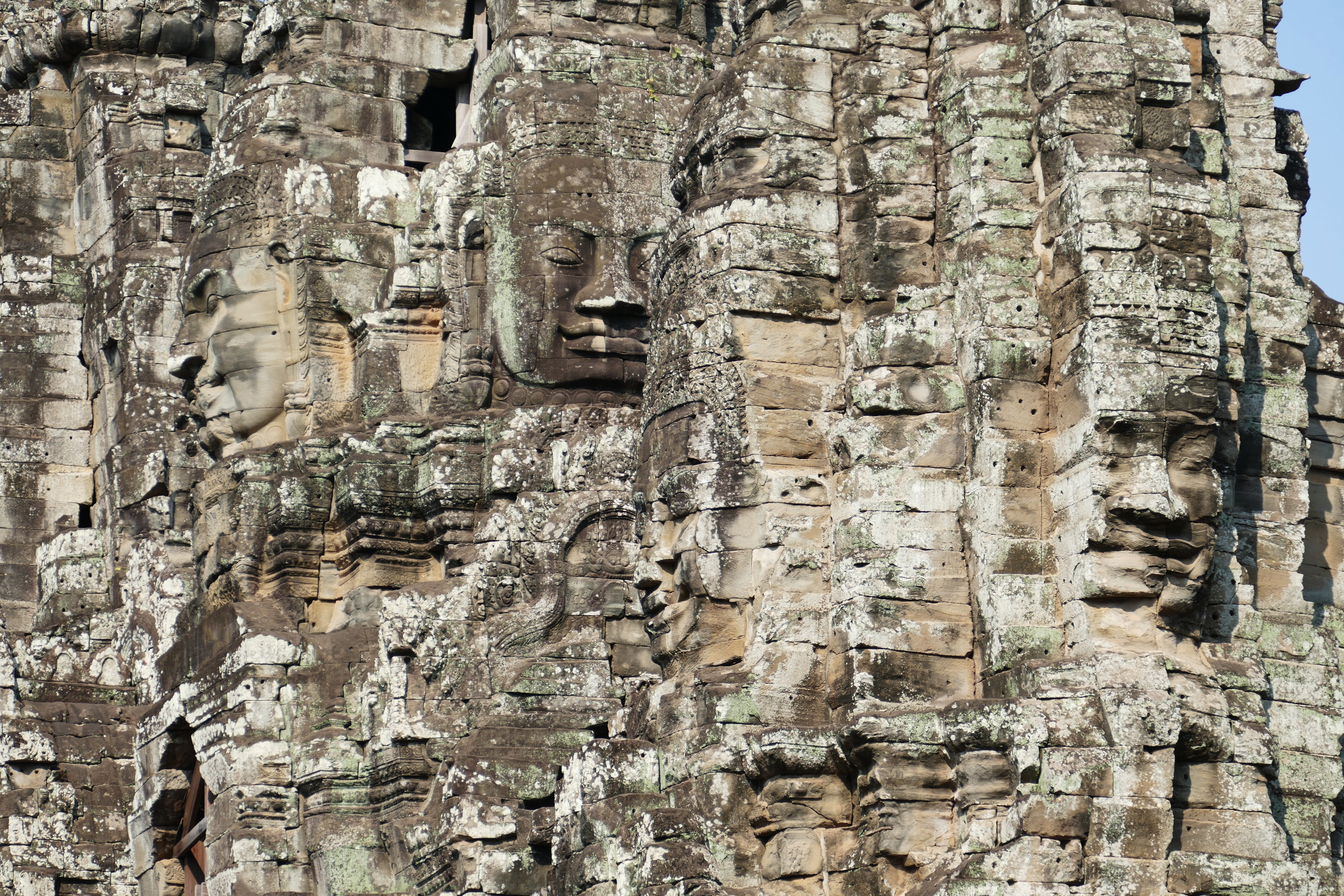 head, unesco world heritage, spirituality, 5K, building, angkor thom, archaeology, stone relief, tourism, angkor, architecture, stone material, carving, HD Wallpaper