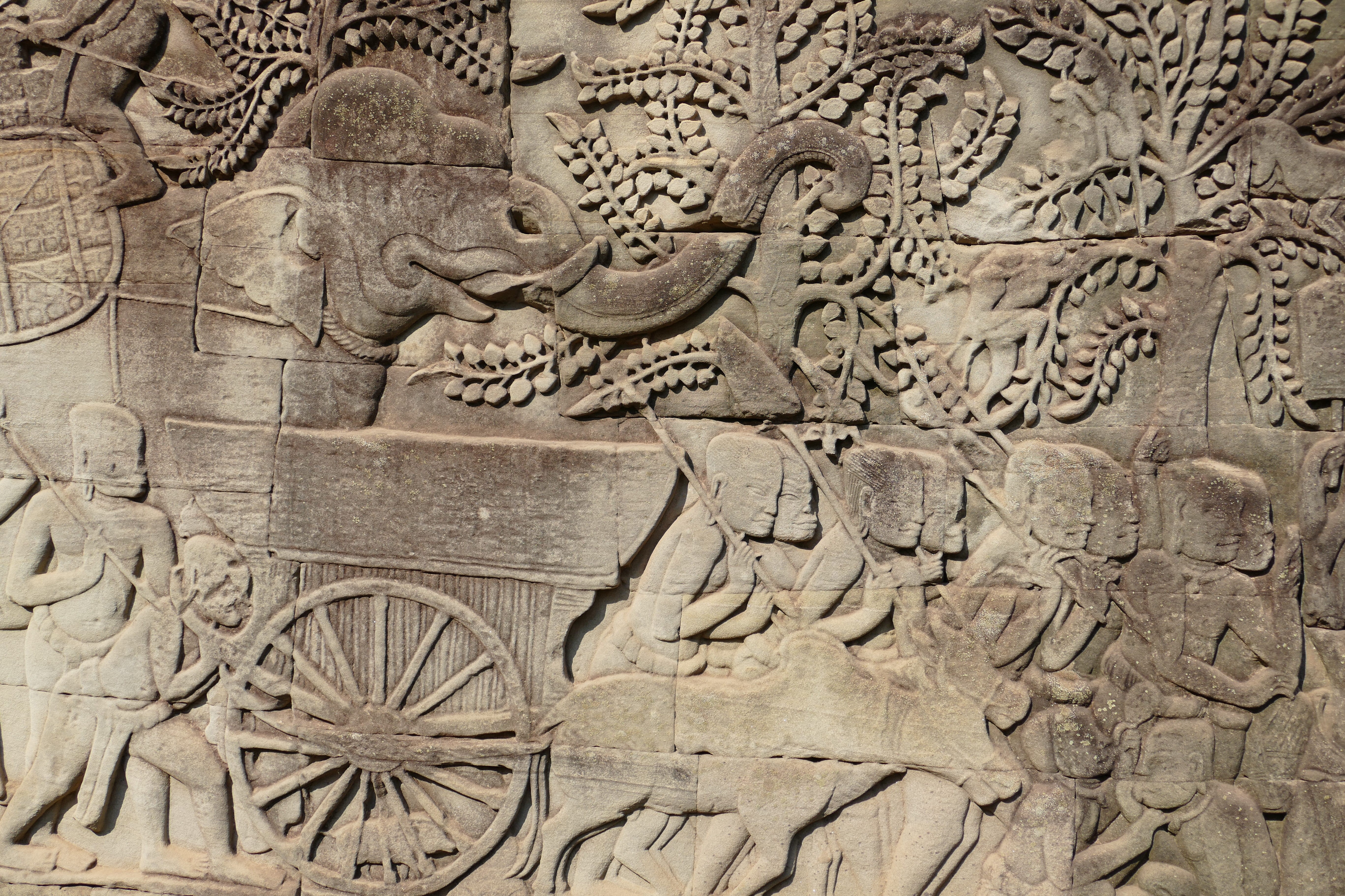 stone material, art and craft, history, belief, sculpture, human representation, built structure, bas relief, ox, the past, agriculture, male likeness, HD Wallpaper