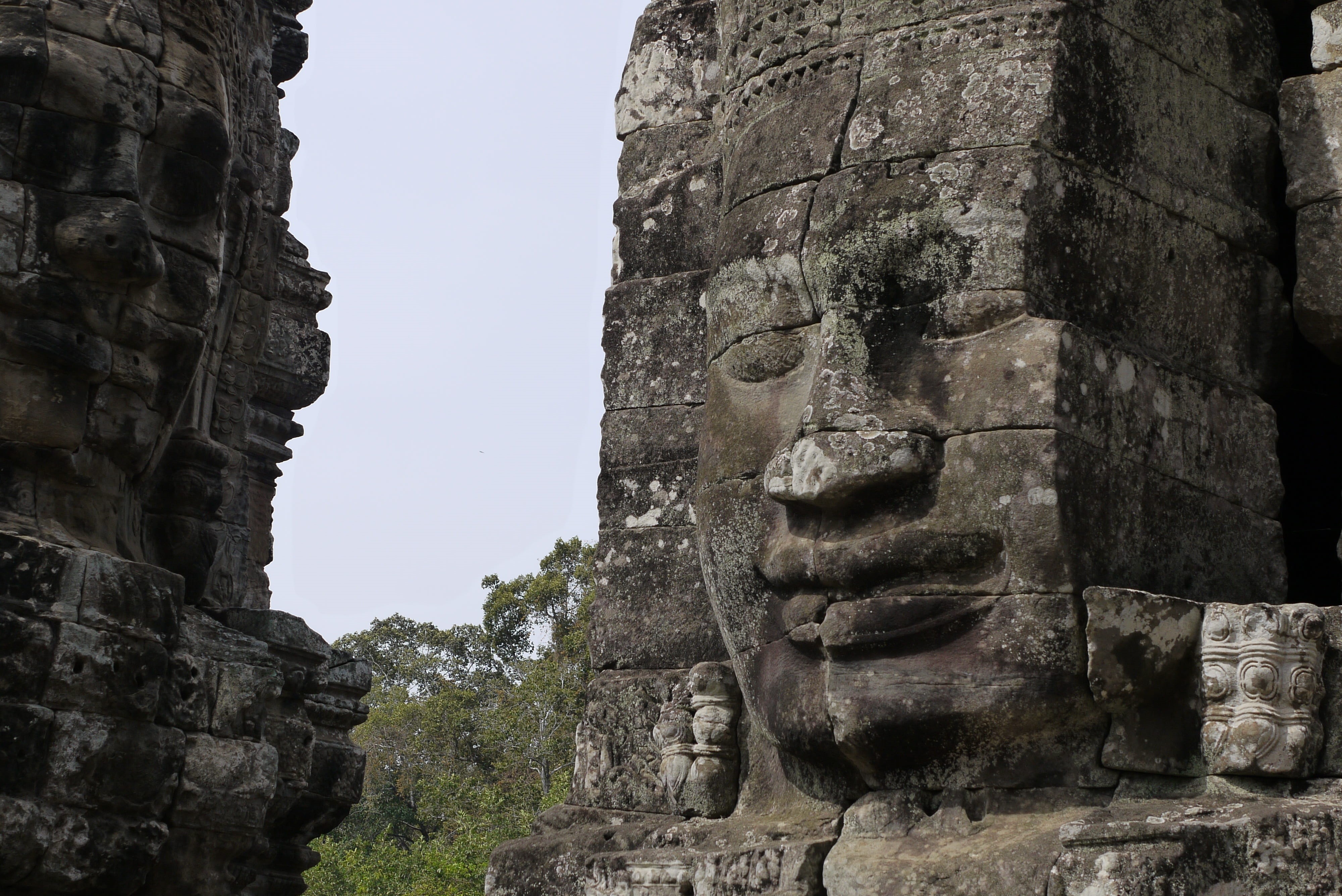 travel, religion, carving - craft product, no people, ruins, bayon temple, built structure, angkor wat, outdoors, spirituality, cambodia, belief, tourism, HD Wallpaper