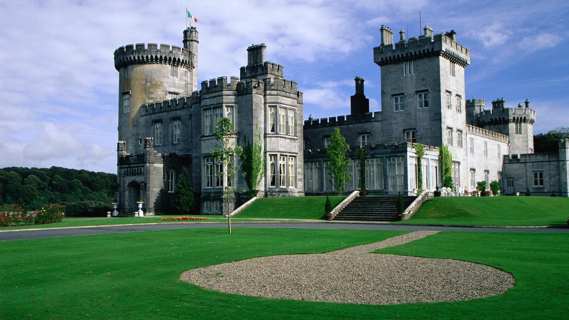 1080P, 1920x1080, europe, concrete, castle, ireland, dromoland, grey, world, HD Wallpaper