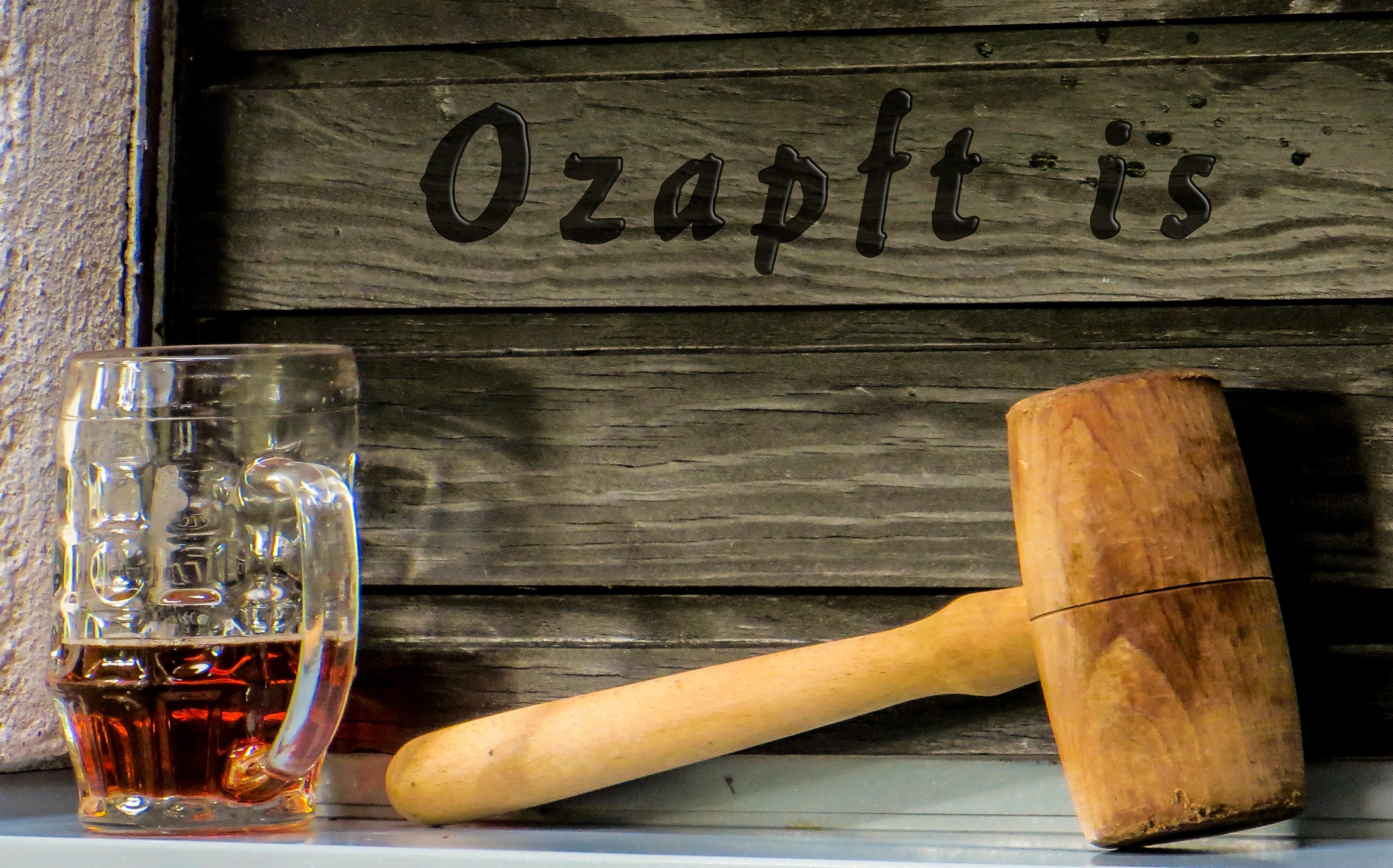 no people, container, wood - material, liquid, beer glass, mug, drinking glass, food and drink, communication, glass, 2K, sign, message, oktoberfest, capital letter, HD Wallpaper