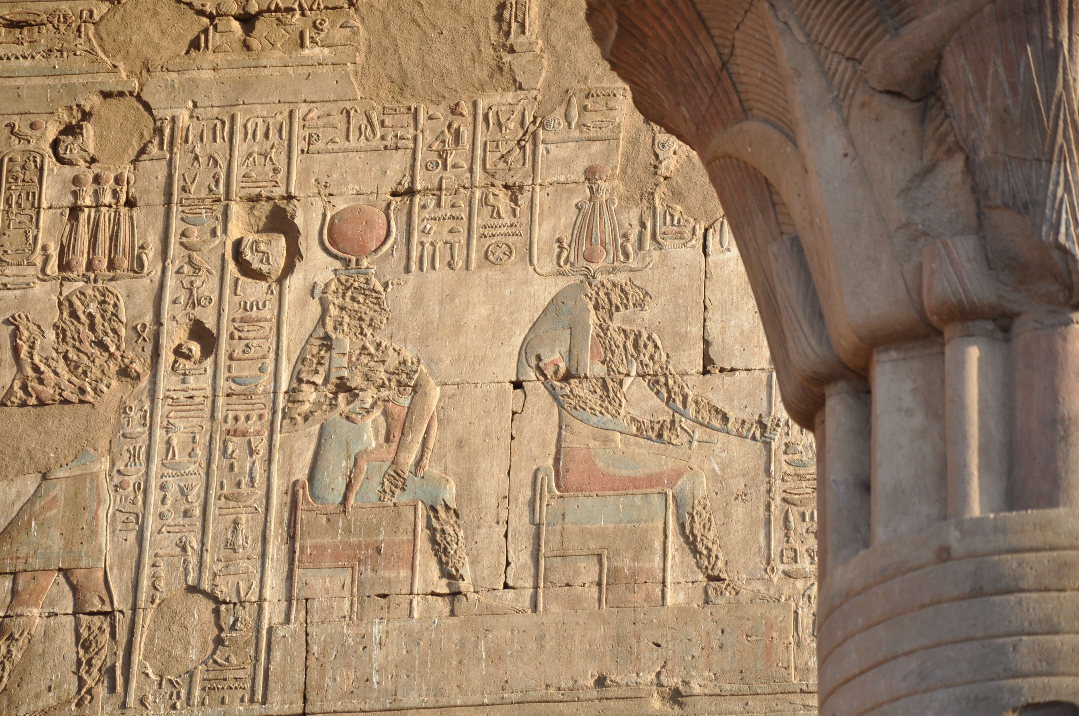 temple, columns, egypt, temples of Karnak, nile, no people, godess, hieroglyphs, the past, built structure, place of worship, creativity, architectural column, HD Wallpaper