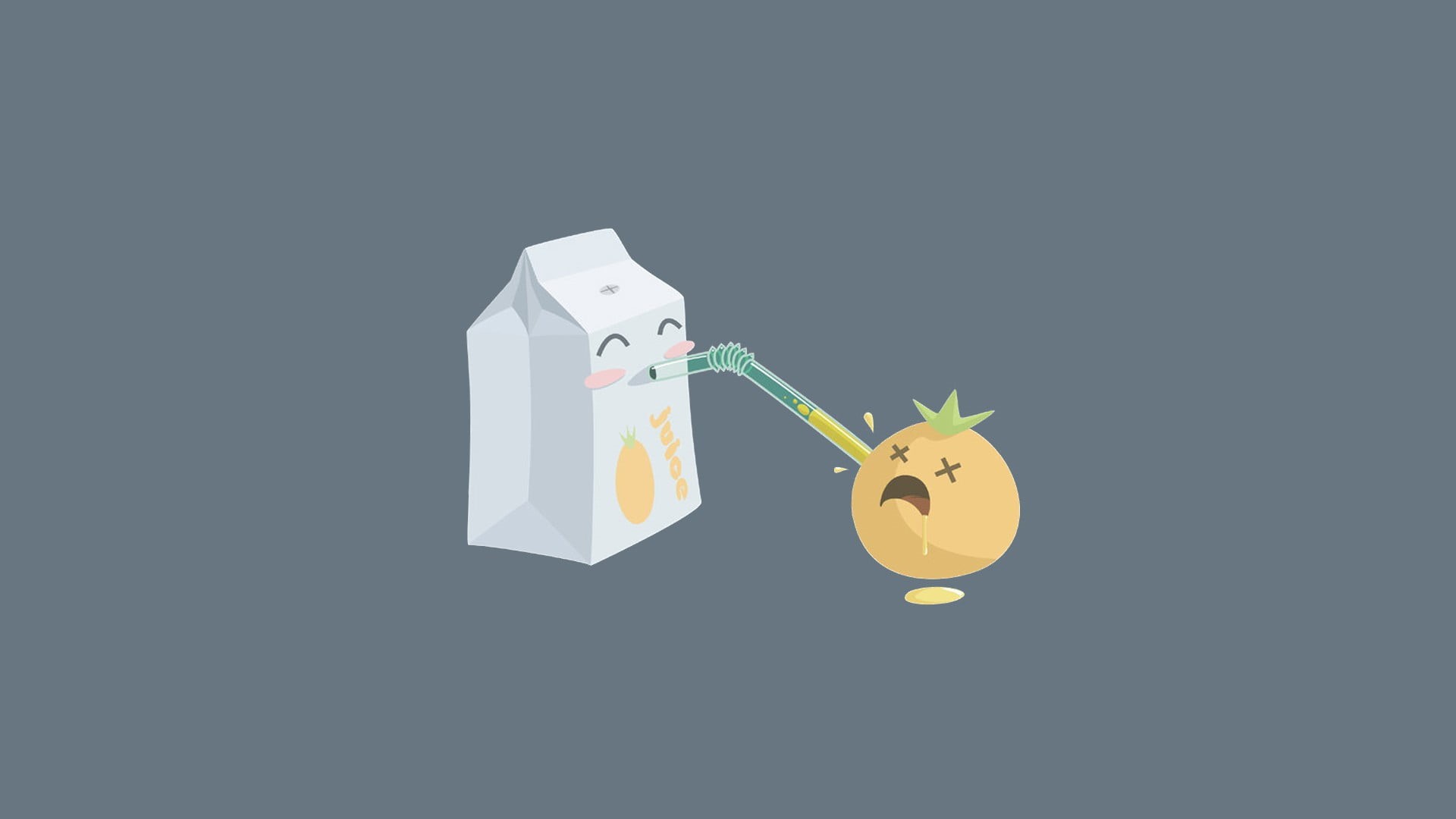 studio shot, human representation, representation, orange (fruit), illustration, simple background, emotion, 1080P, blue background, drawing, minimalism, HD Wallpaper