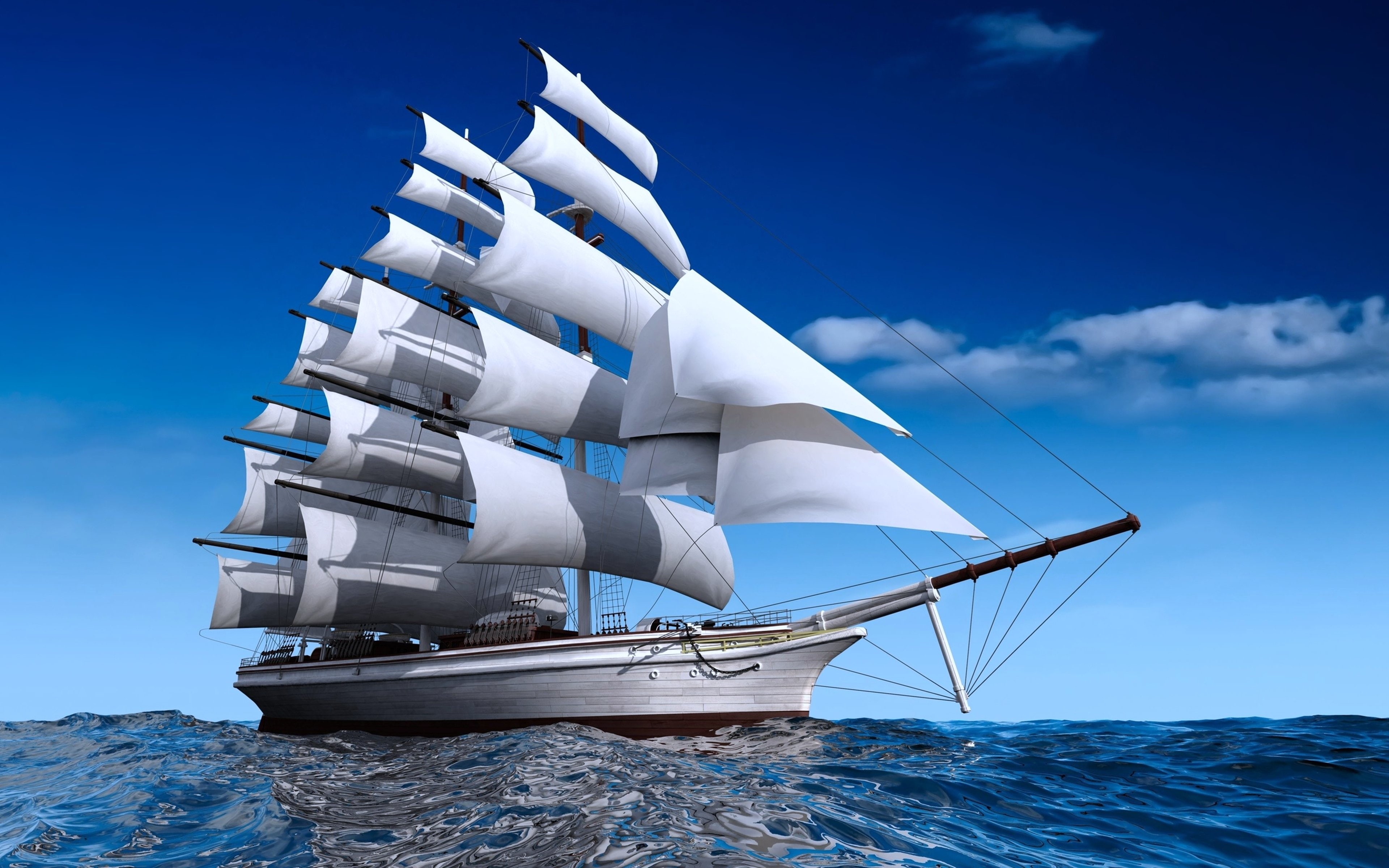 cloud - sky, boats, mode of transportation, sky, nature, water, travel, canvas, outdoors, 4K, transportation, scenics - nature, watercrafts, yacht, sailboat, HD Wallpaper