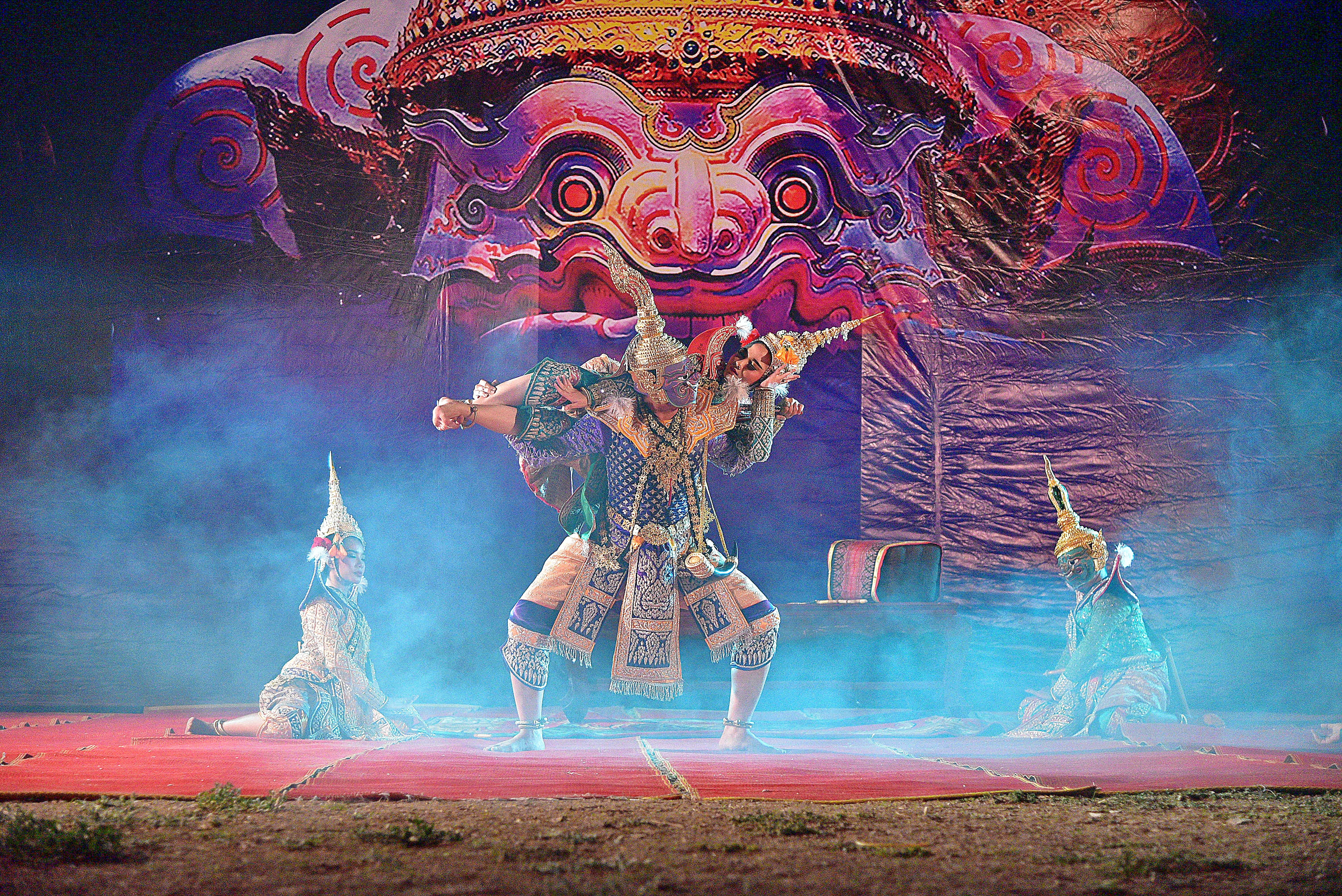 puppet, the past, khon, art, belief, ramayana, thailand, arts culture and entertainment, drama, multi colored, architecture, human representation, siam, HD Wallpaper