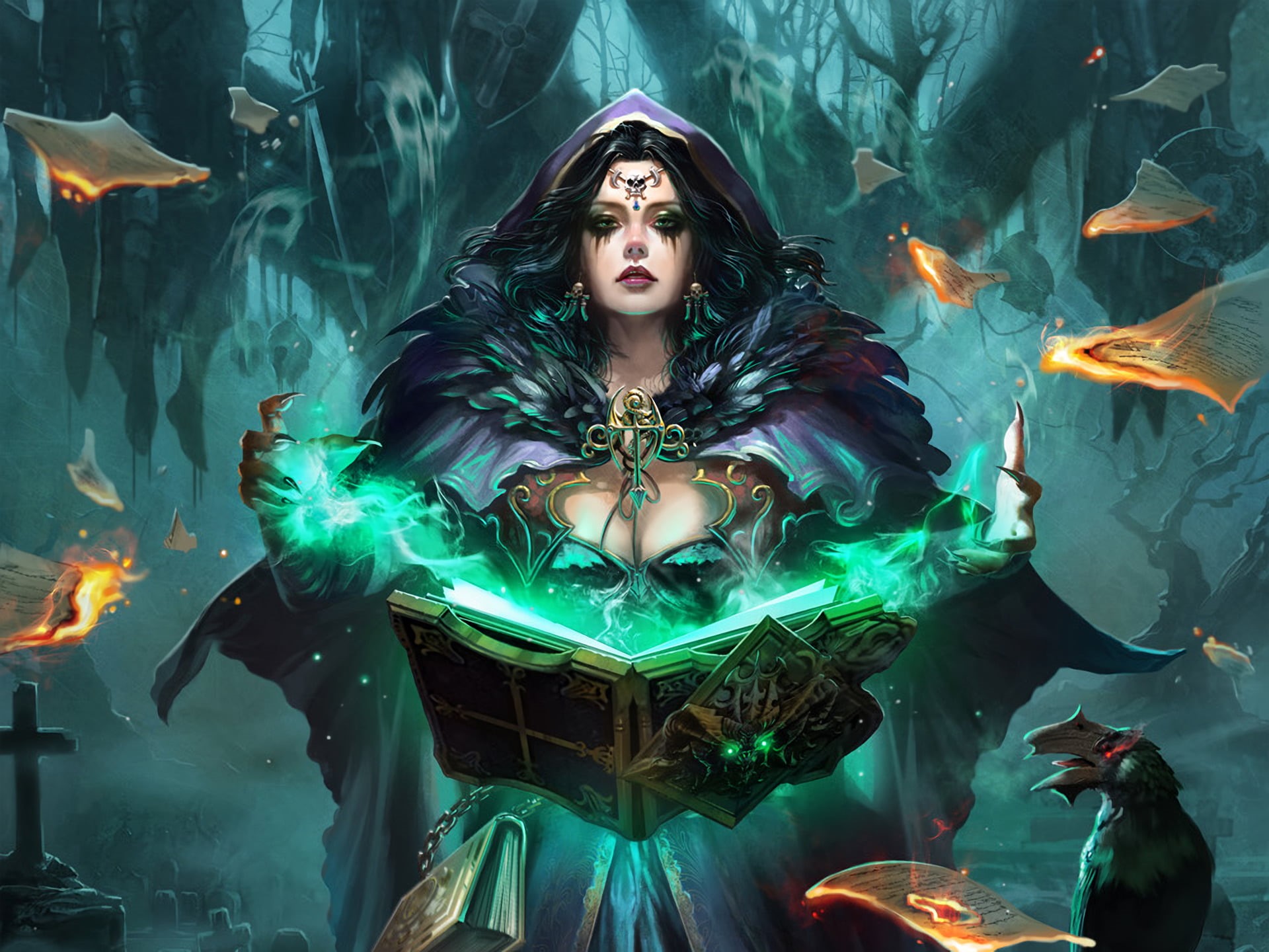 Legend Of The Cryptids, front view, young adult, Woman, Fantasy, Witch, digital composite, Girl, one person, long hair, beautiful woman, adult, waist up, HD Wallpaper