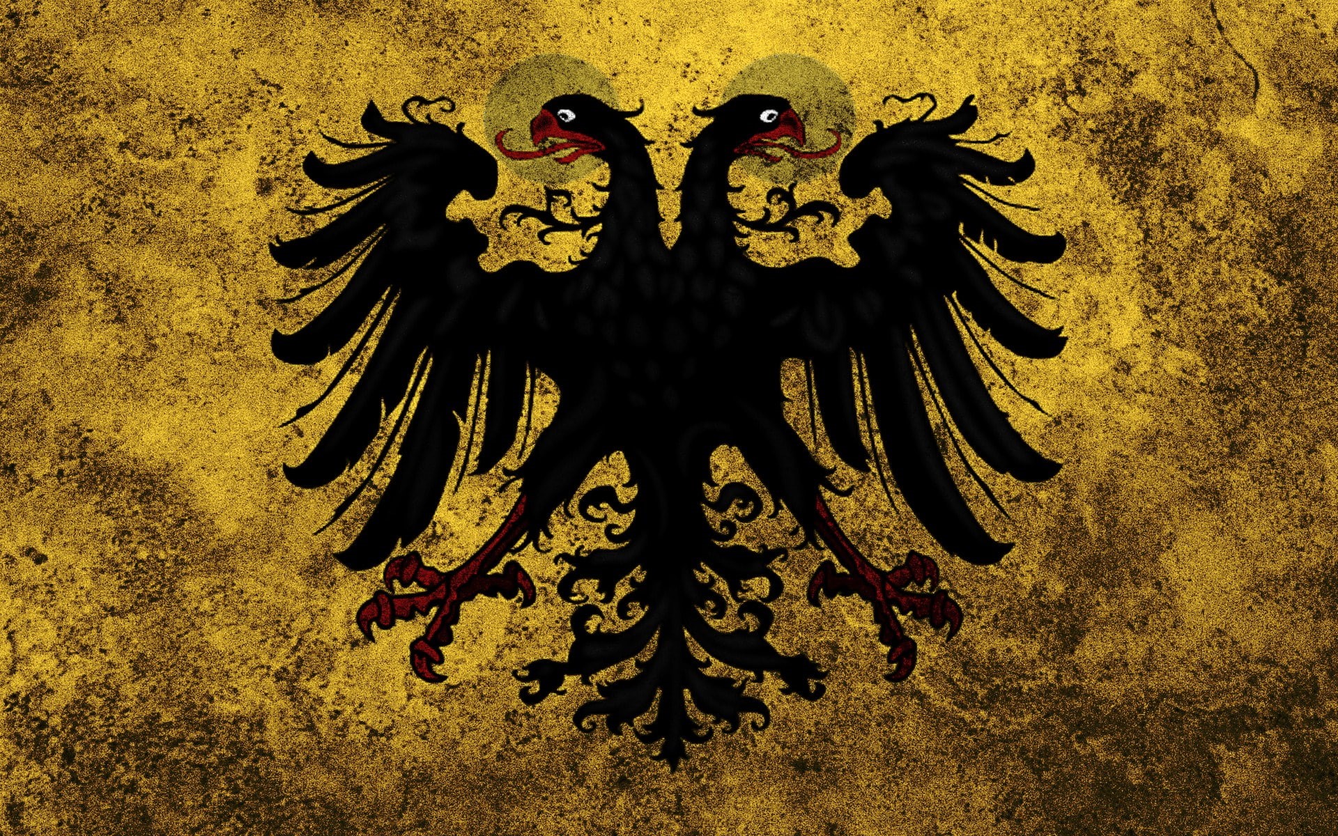 flags, 1080P, headed, eagles, russian, empire, holy, grunge, roman, austria, HD Wallpaper