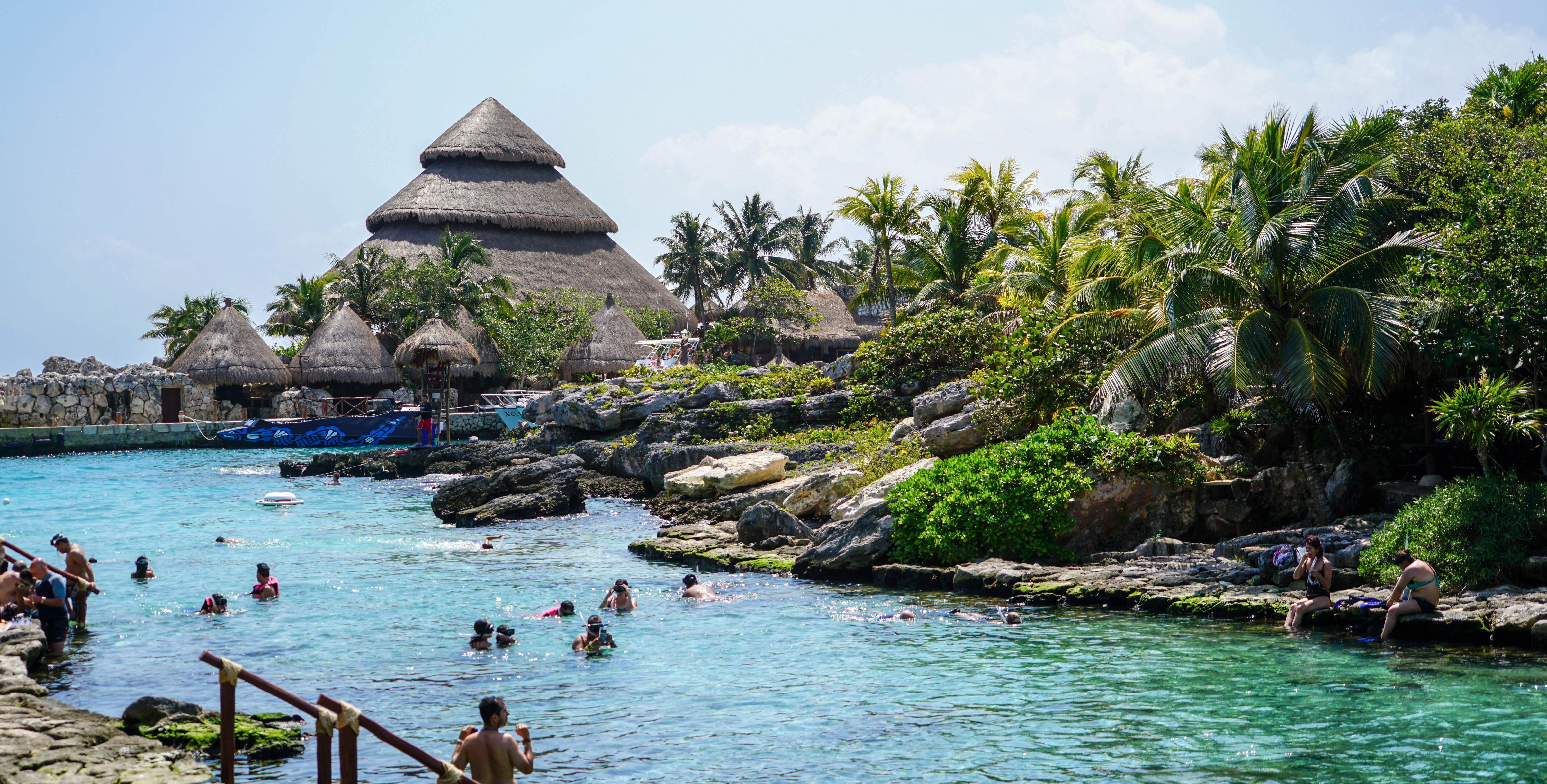 plant, spirituality, water, nature, place of worship, Xcaret, Mexico, Tropical, 8K, mexico, pool, vacations, holiday, cancun, outdoors, leisure, travel destinations, HD Wallpaper