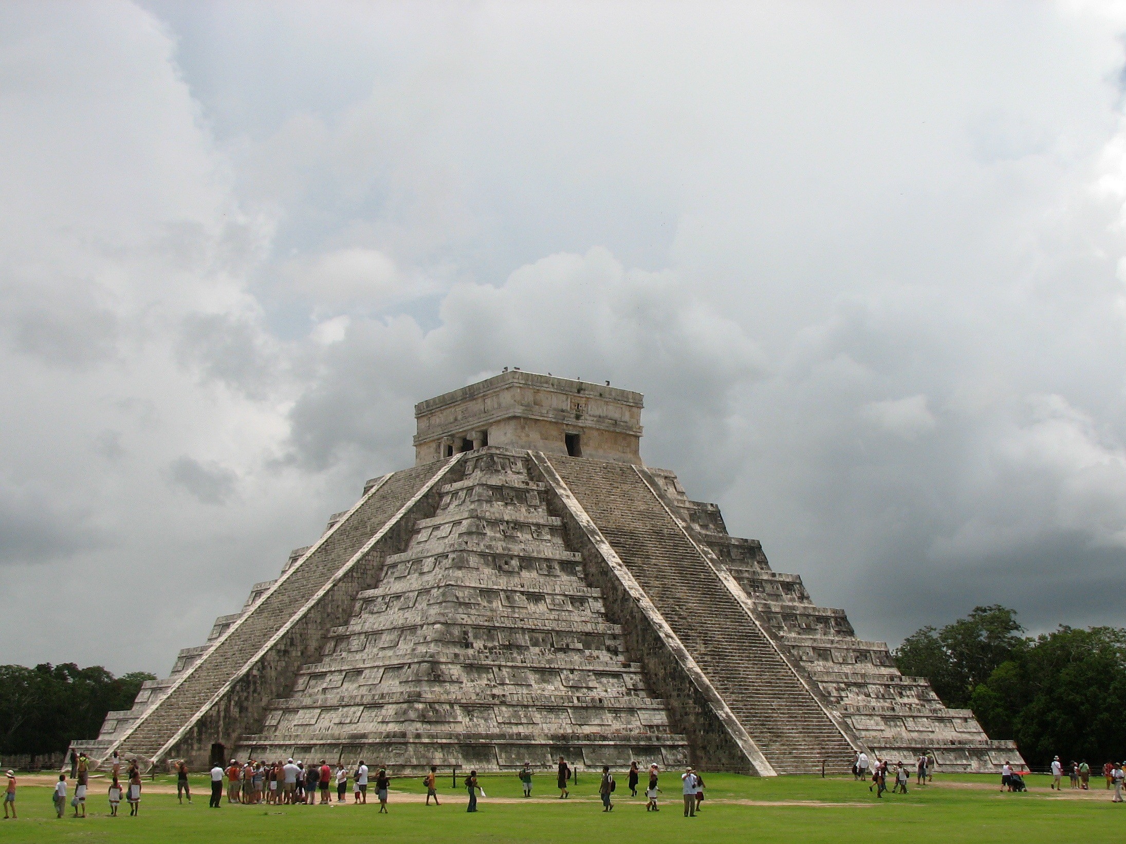 ancient civilization, nature, the past, sky, large group of people, 1080P, tourism, day, ancient, travel destinations, outdoors, itza, adult, women, group of people, HD Wallpaper