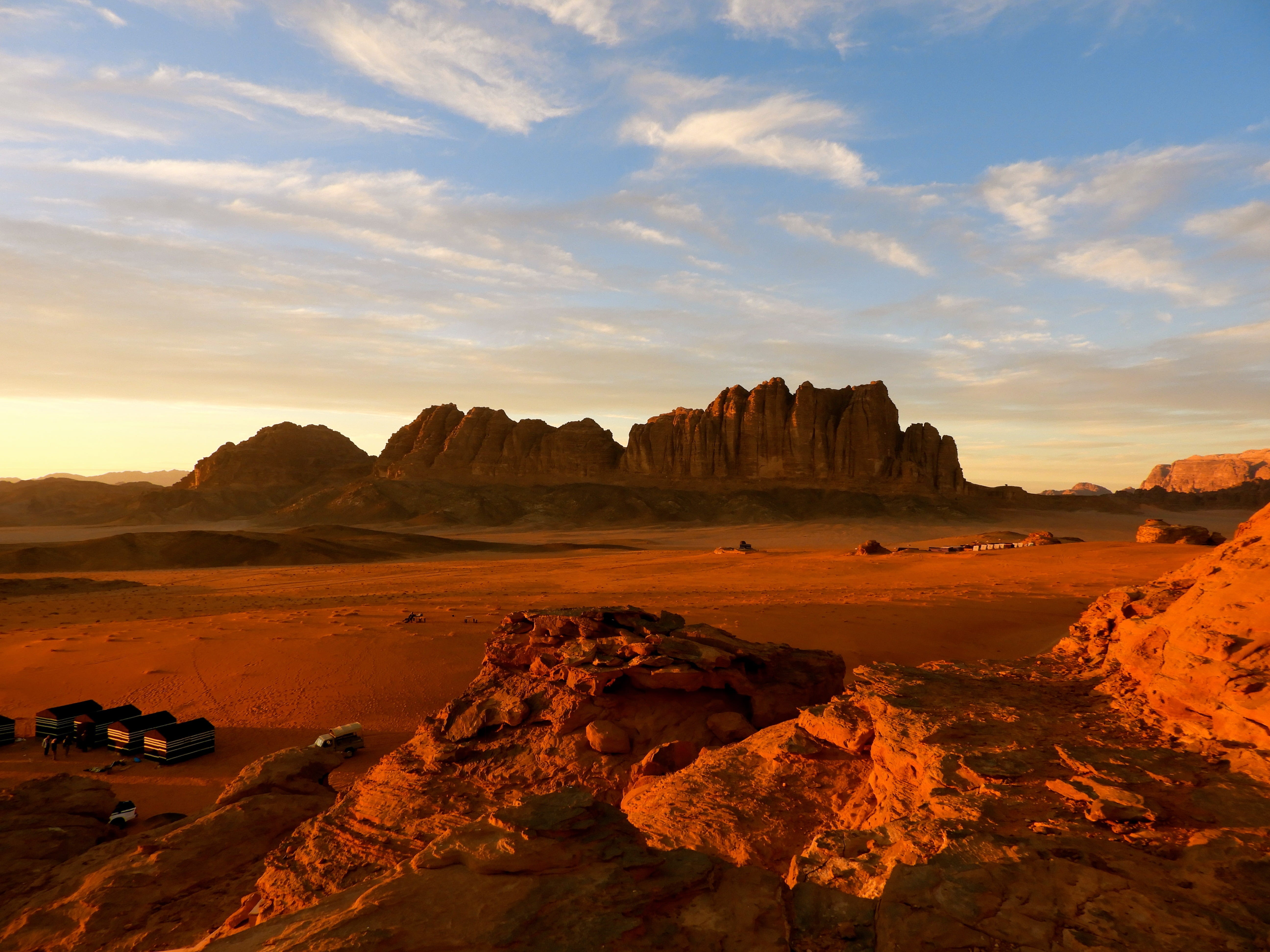 desert, sunset, solid, remote, rock - object, arid climate, rock formation, 5K, sand, geology, eroded, jordan, non-urban scene, beauty in nature, rock, HD Wallpaper
