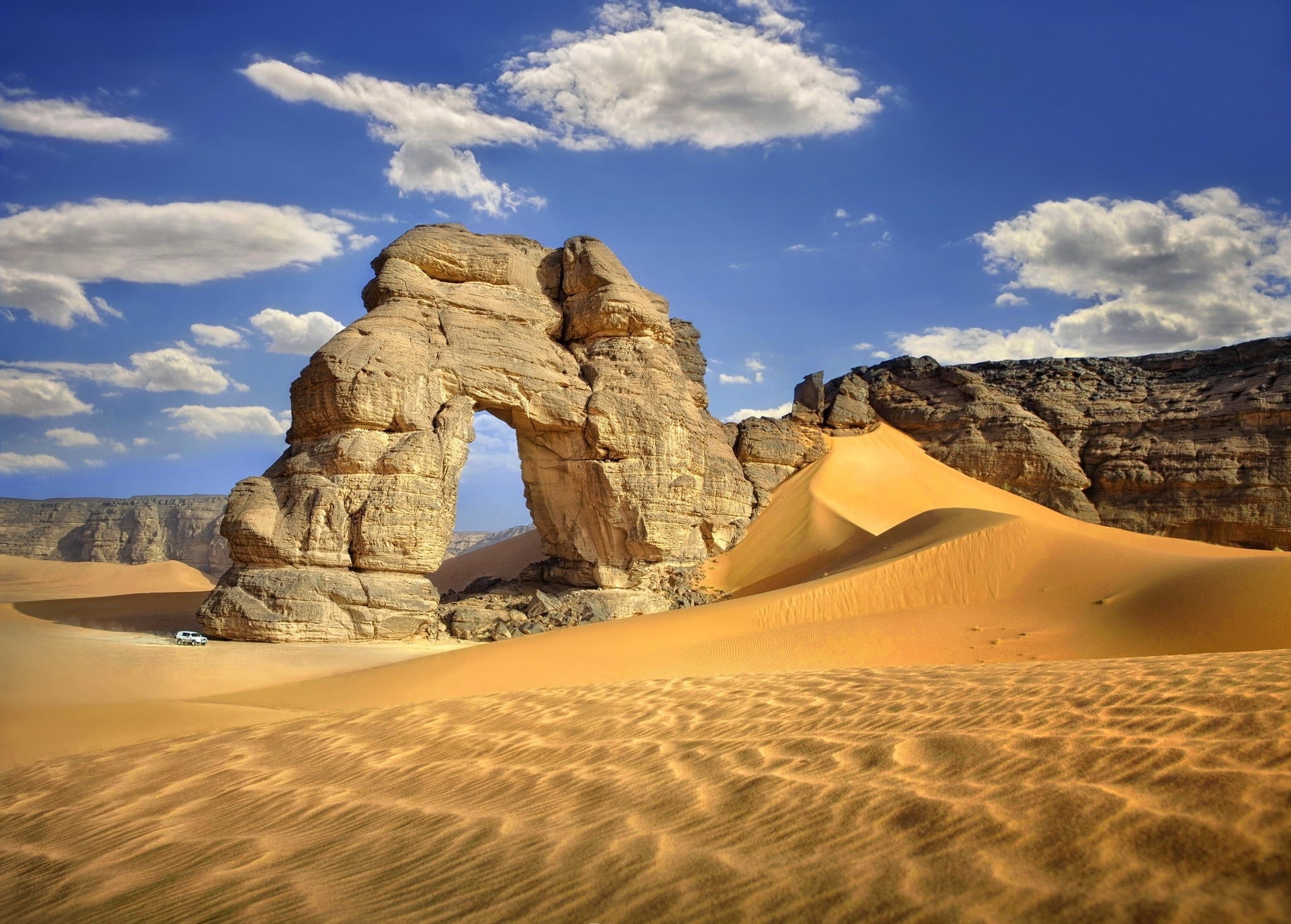 nature, sand, desert, Sahara, arch, 1080P, landscape, Libya, HD Wallpaper
