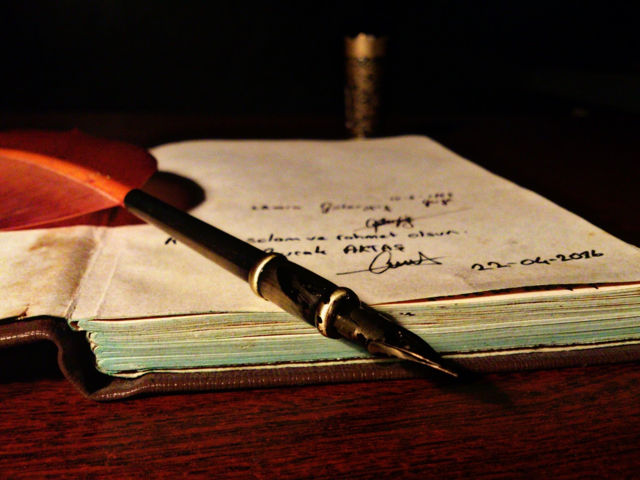 arts culture and entertainment, text, writing instrument, manuscript, paper, calligraphy, poetry, souvenir, ink, plume, art and craft, writing, table, feather, HD Wallpaper