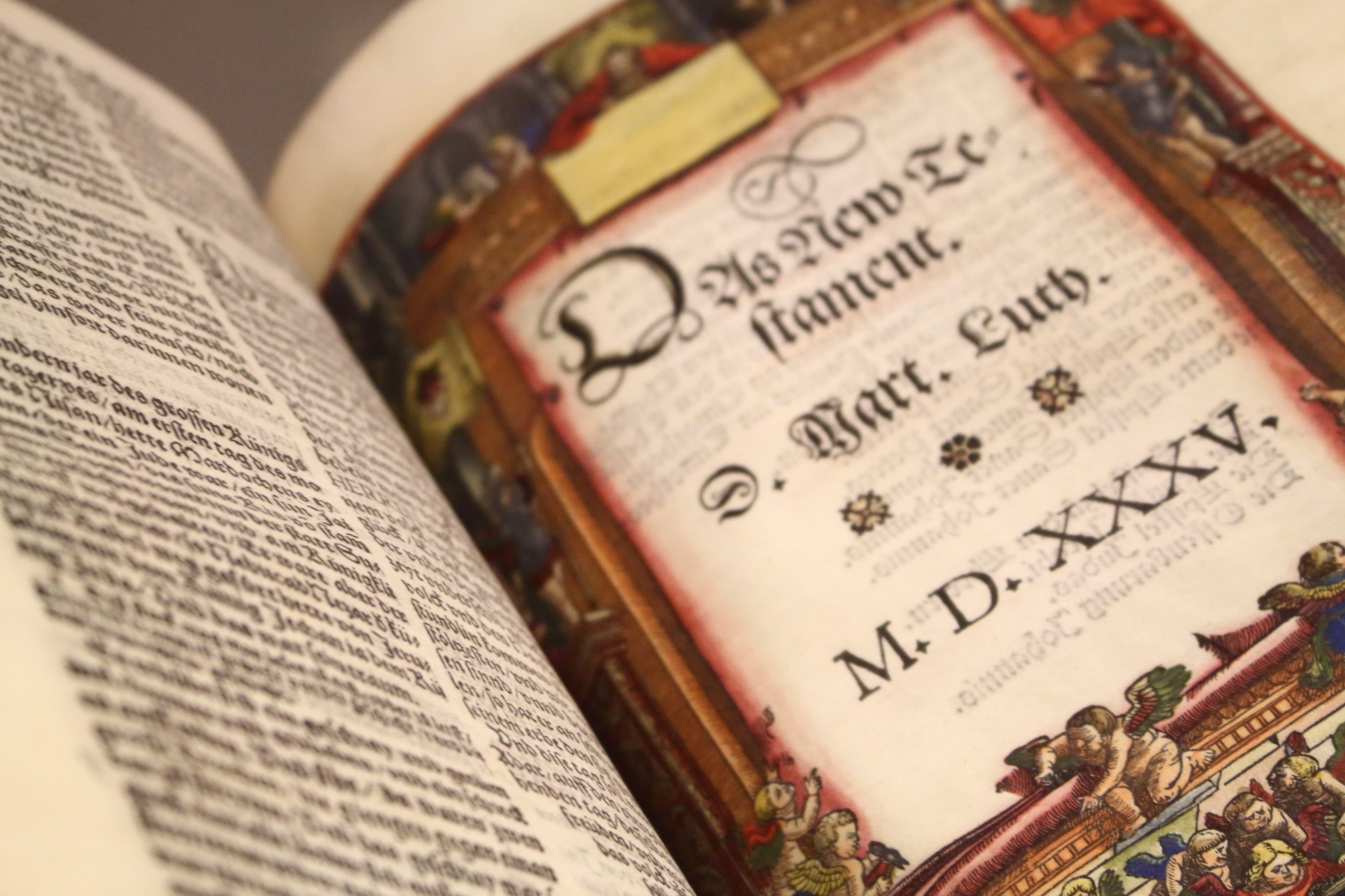 5K, still life, script, scripture, german, church, paper, religion, manuscript, faith, bible, history, old, communication, luther, publication, christianism, HD Wallpaper