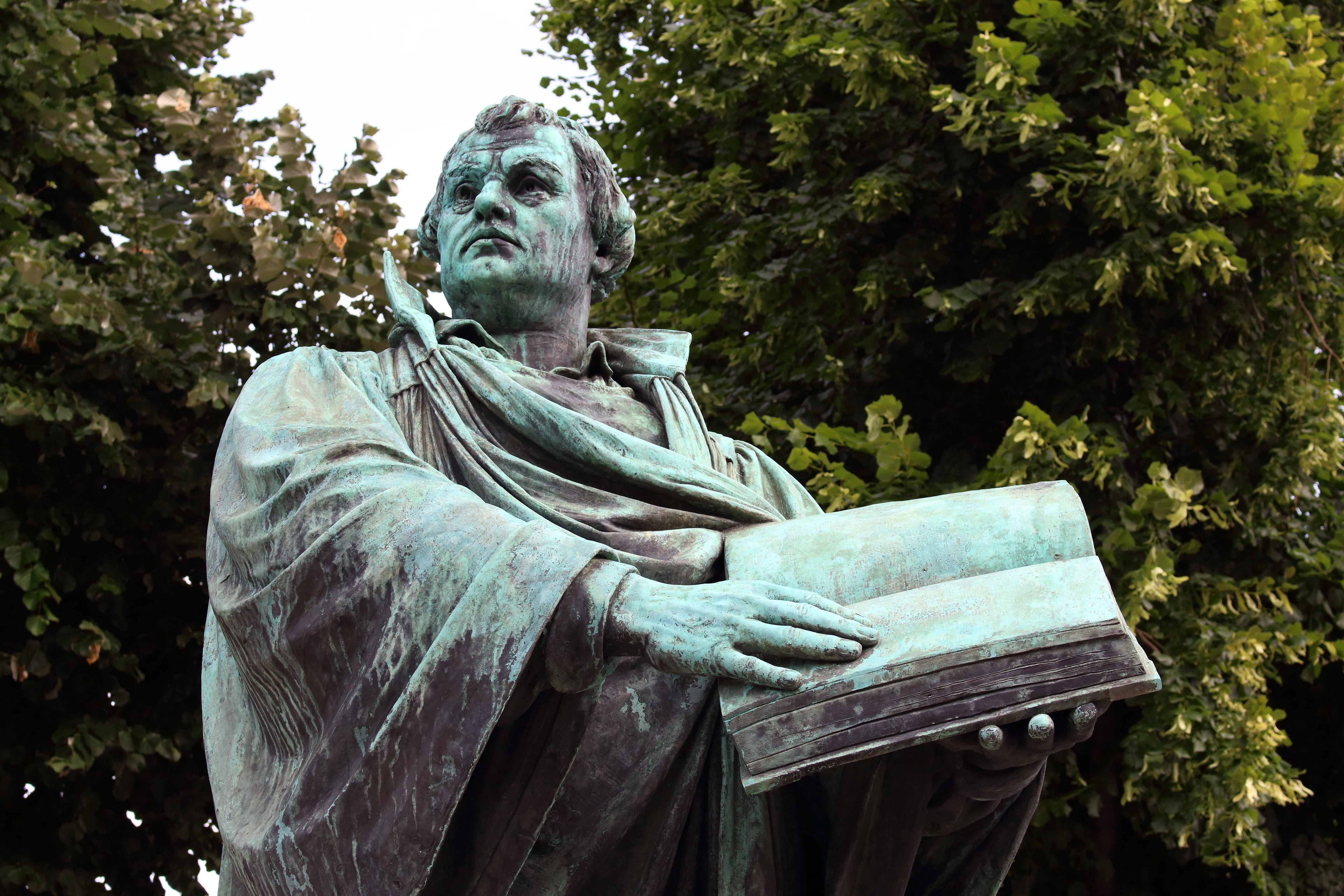 religion, medieval, park, script, church, creativity, 5K, tree, berlin, protestant, monument, martin luther, manuscript, no people, representation, craft, HD Wallpaper