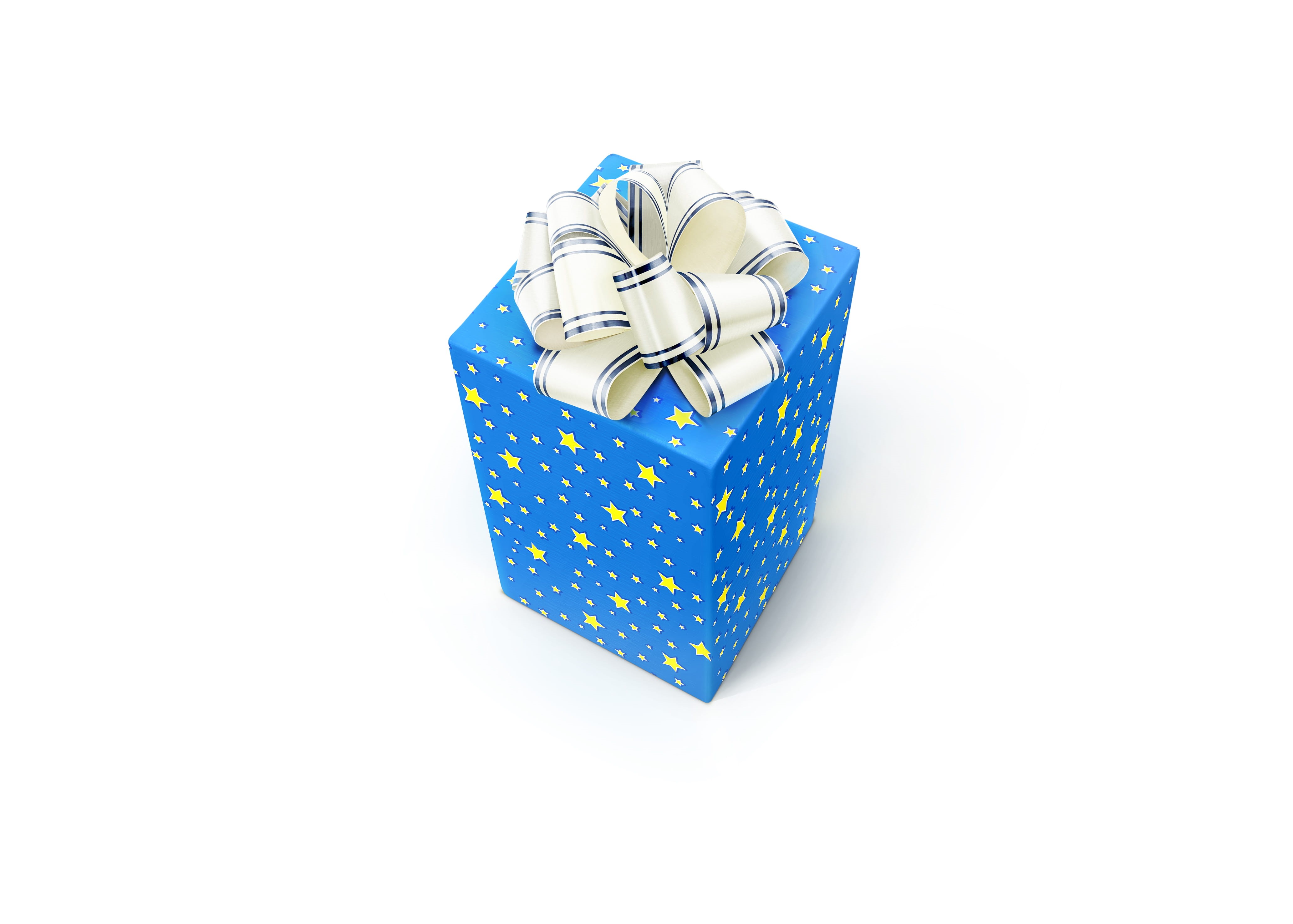 event, ribbon - sewing item, white background, white, wrapping paper, package, birthday, blue, bow, con2011, object, copy space, isolated, birthday present, HD Wallpaper