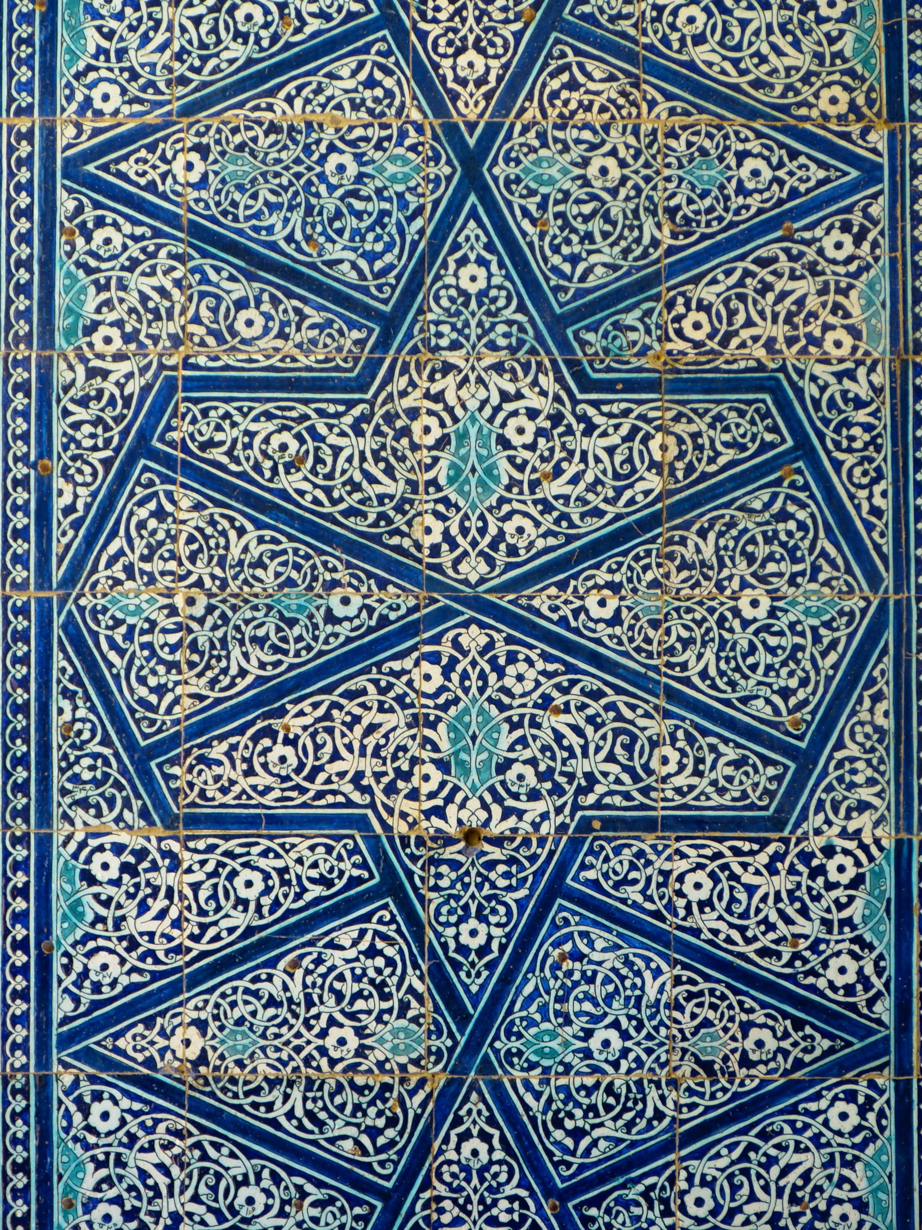 tile, islam, 4K, art and craft, creativity, geometric shape, flooring, design, architecture, decoration, complexity, floral pattern, shape, pattern, abstract, Phone HD Wallpaper