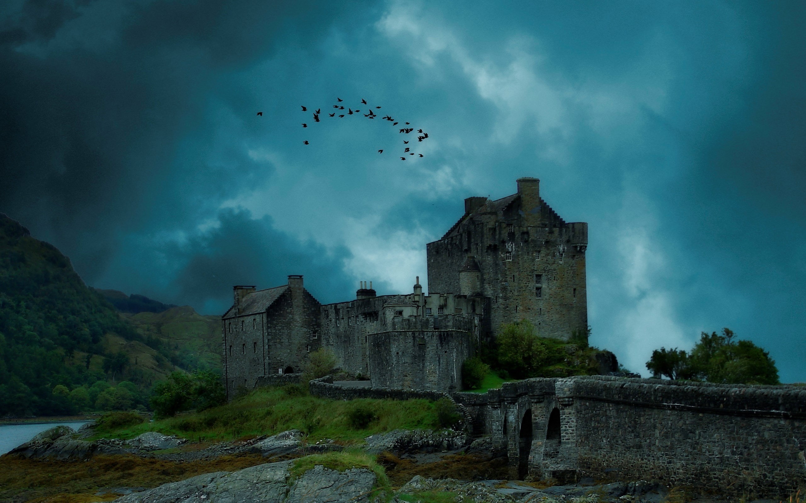2K, eilean donan castle, HD Wallpaper