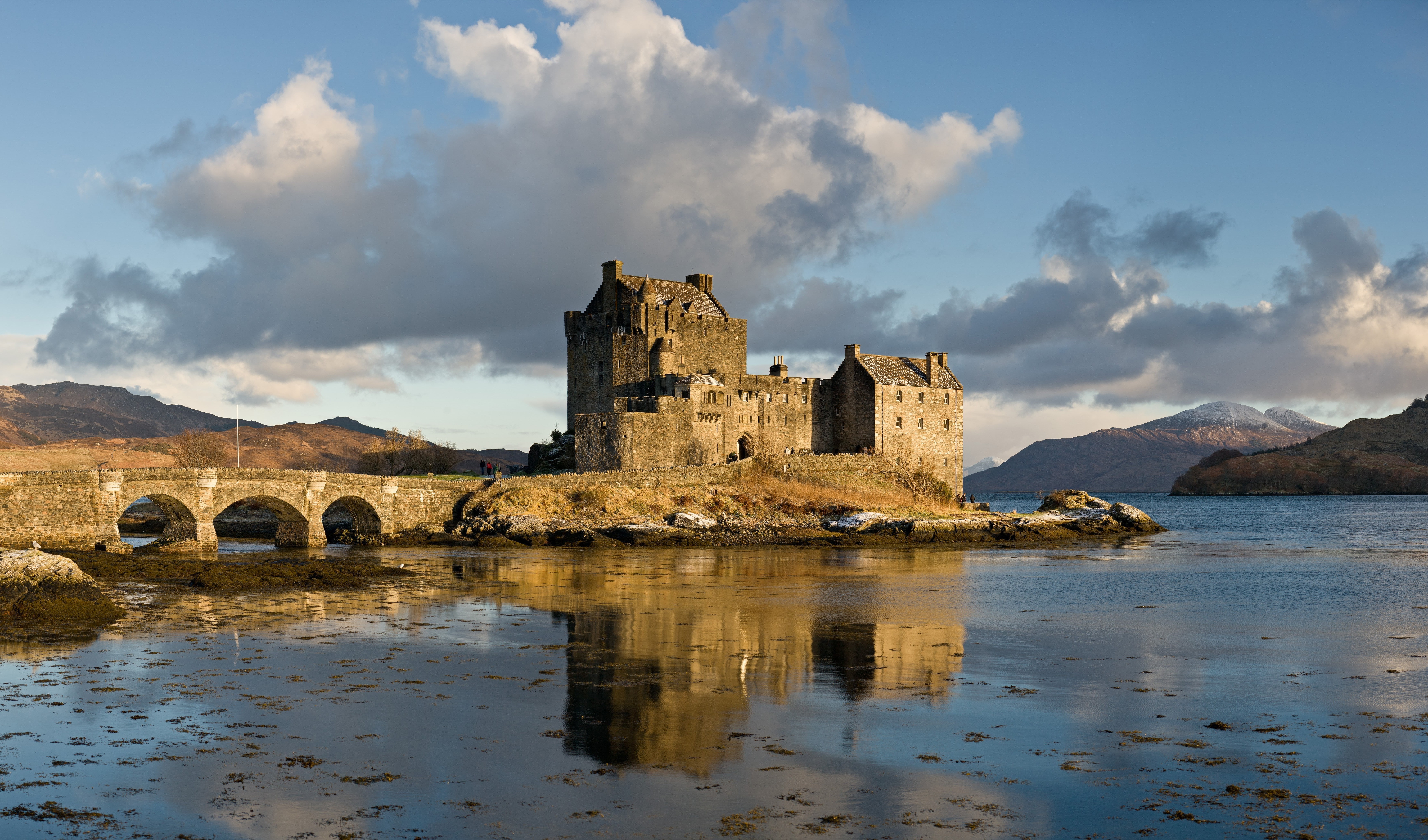 architecture, ruined, 5K, old, travel, medieval, built structure, travel destinations, abbey, history, land, scotland castle uk eilean donan clouds lake bridge reflection, HD Wallpaper