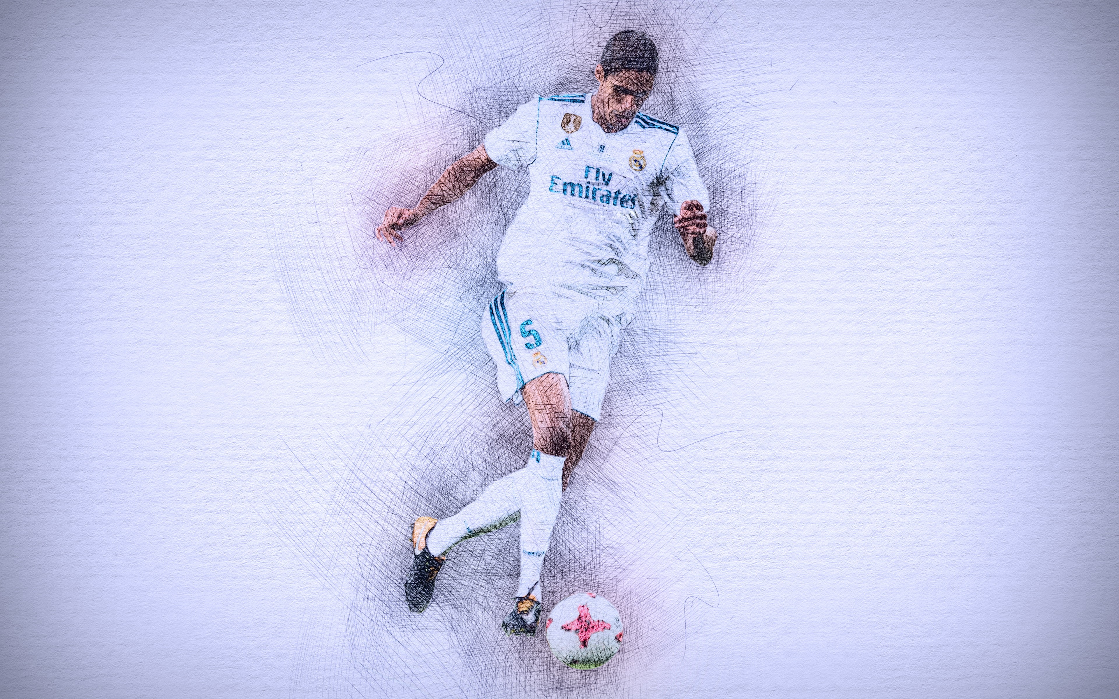 4K, Soccer, Raphaël Varane, French, Real Madrid C.F., HD Wallpaper