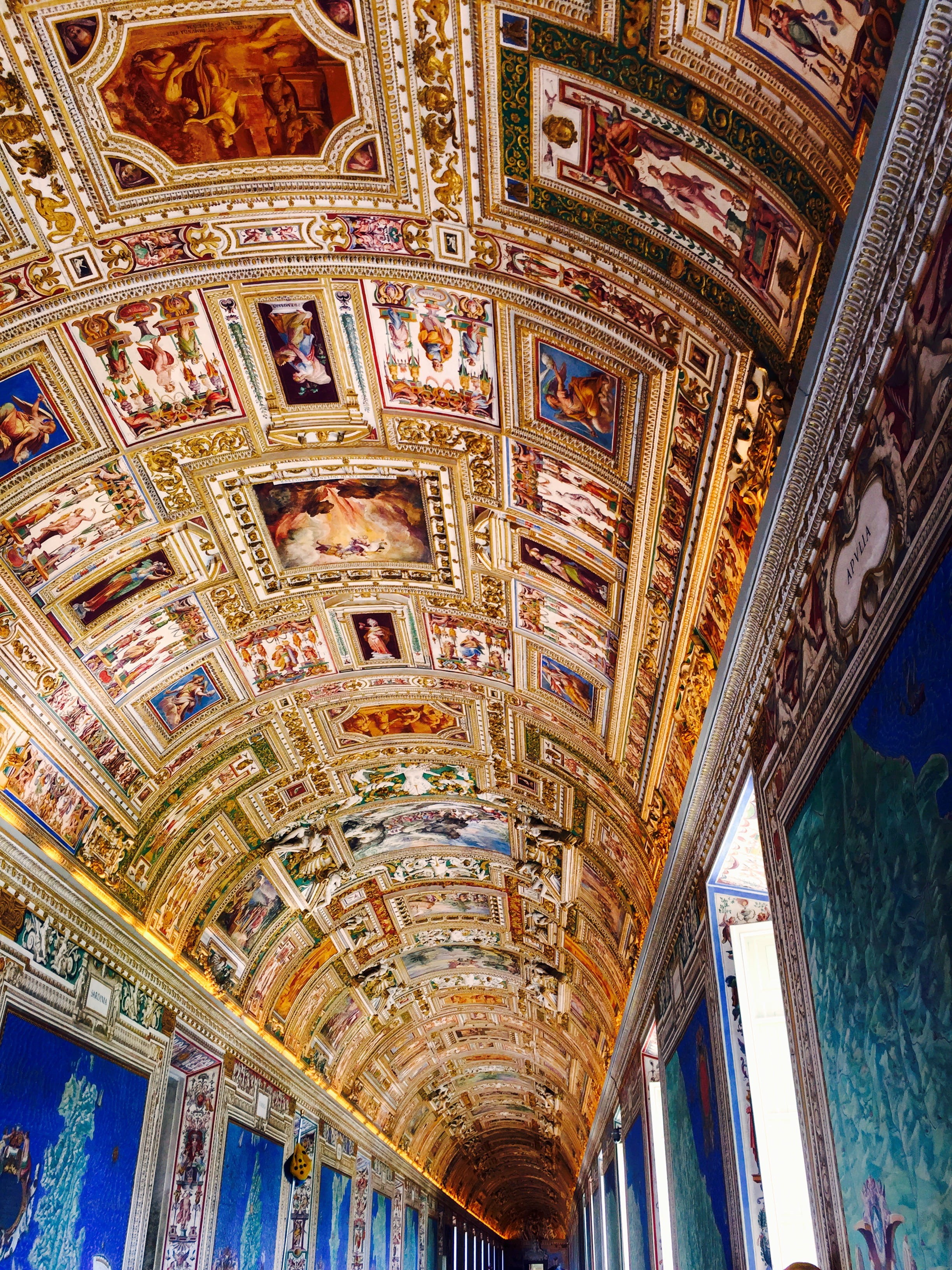 italy, indoors, pattern, building, ceiling, painting, low angle view, museum, mural, day, fresco, vatican museums, belief, craft, vatican, città del vaticano, Phone HD Wallpaper