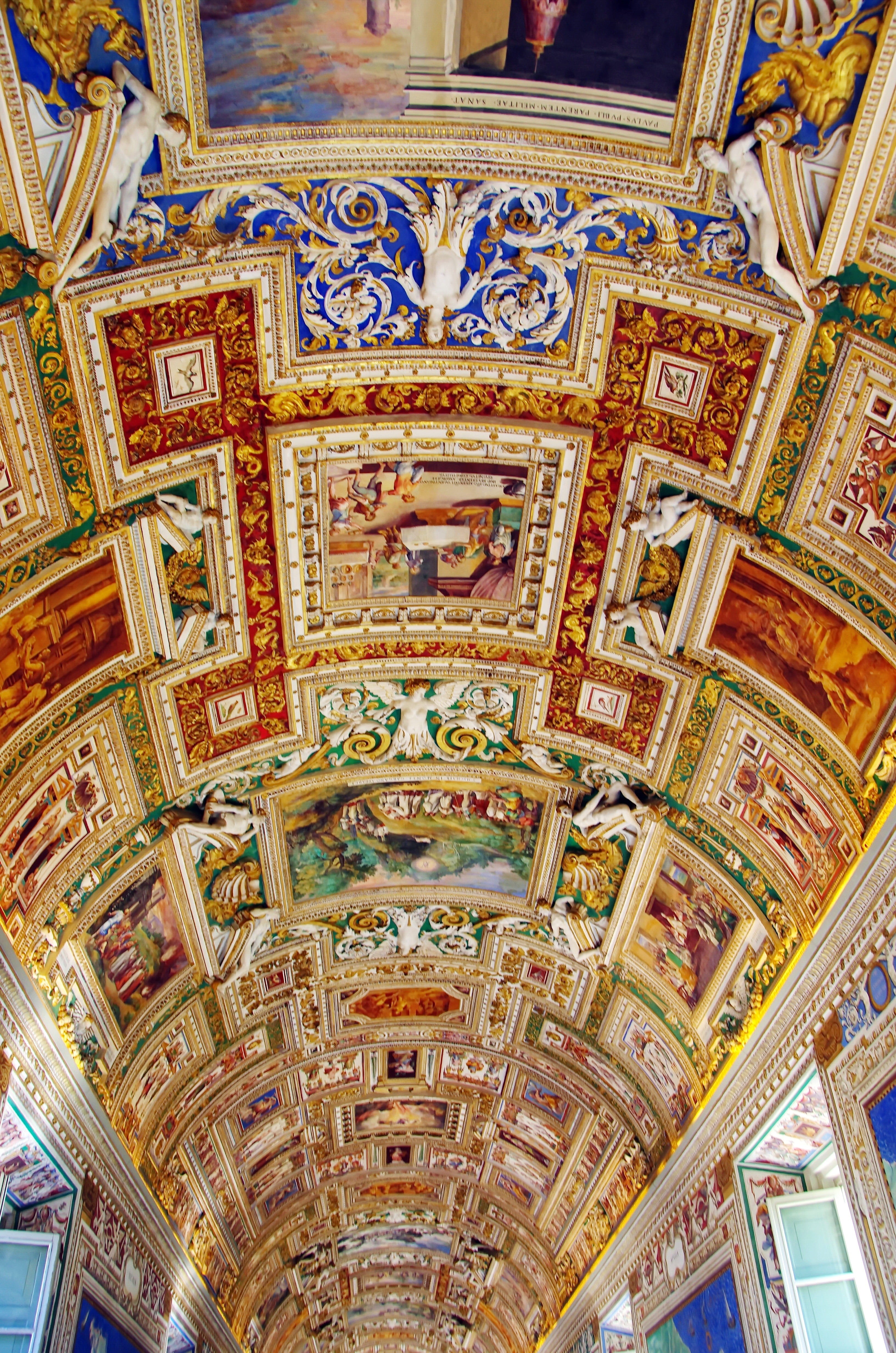 pattern, spirituality, indoors, no people, Italy, multi colored, human representation, colorful, Ceiling, day, creativity, decor, decorative, place of worship, Phone HD Wallpaper