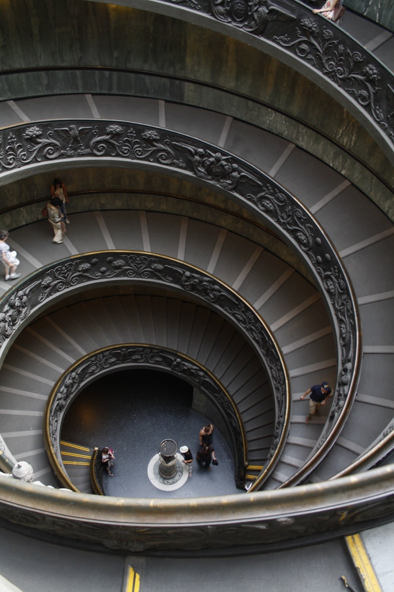 directly above, indoors, day, spiral, architecture, men, spiral staircase, lifestyles, staircase, tourism, steps and staircases, italian, museum, rome, Phone HD Wallpaper