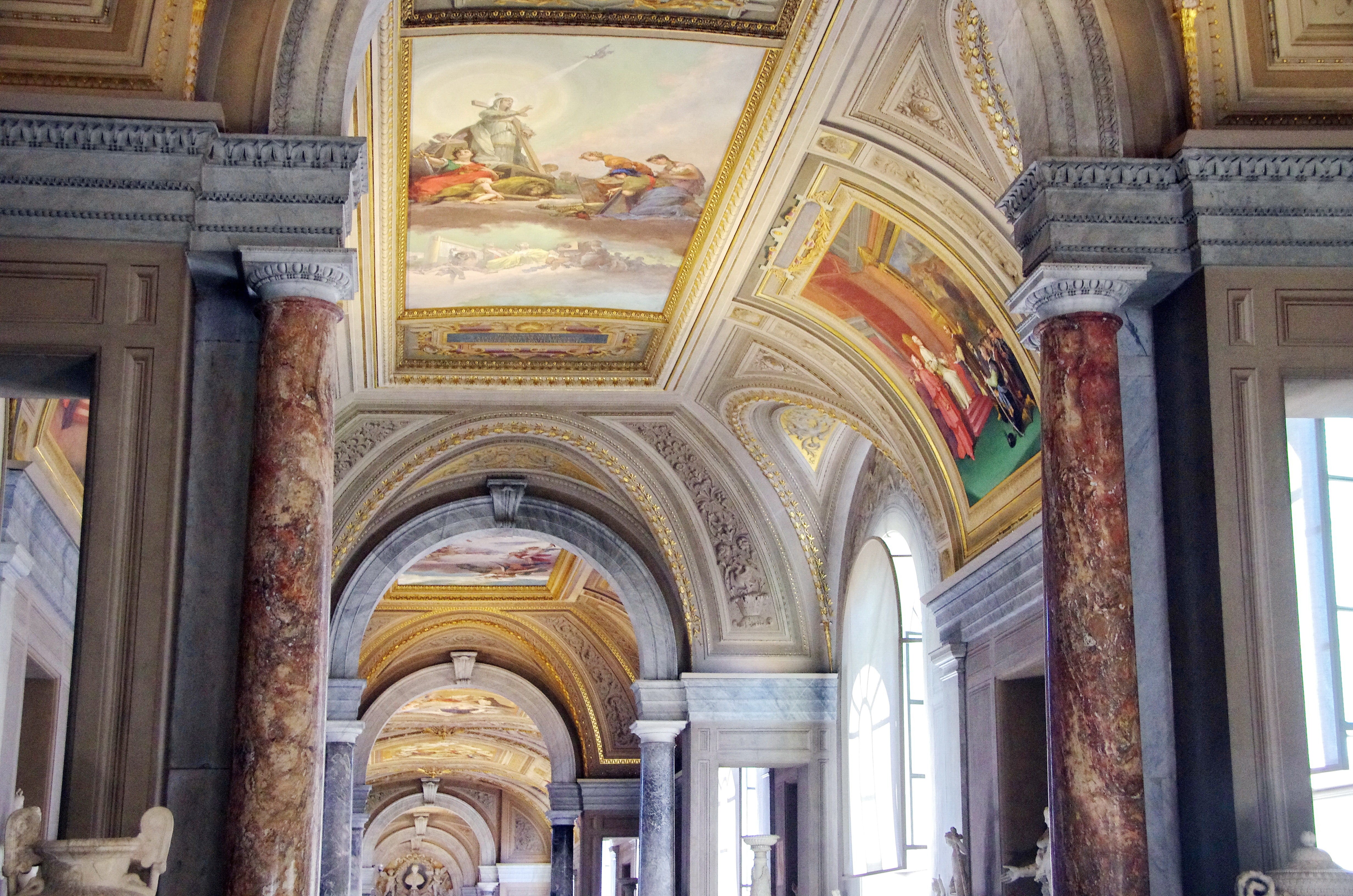 place of worship, gallery, building exterior, architecture, fresco, belief, religion, craft, arch, architecture and art, ceiling, architectural column, HD Wallpaper