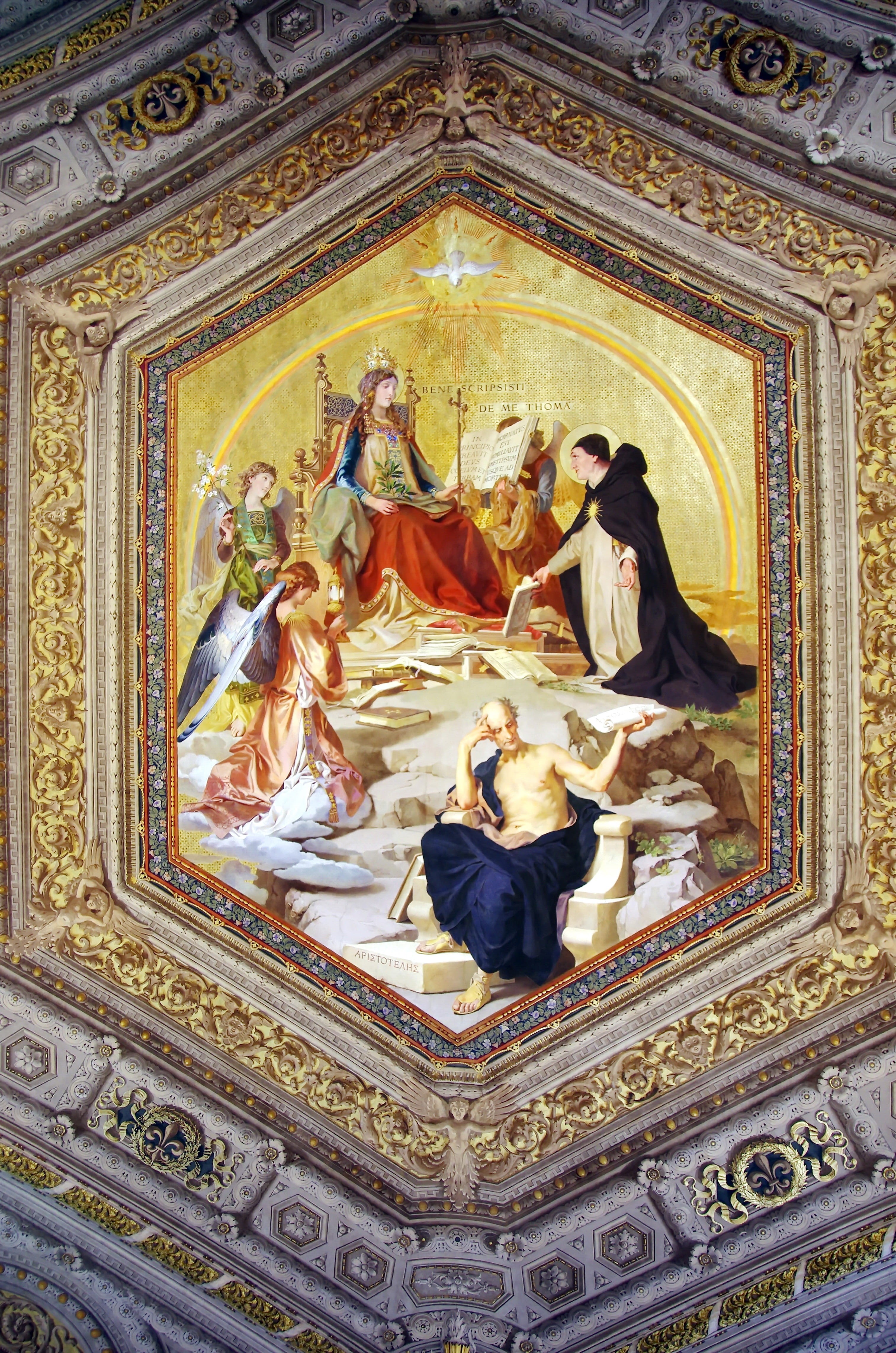 cartridge, religion, belief, male likeness, indoors, Museum, mural, vatican, low angle view, representation, human representation, day, fresco, no people, Phone HD Wallpaper