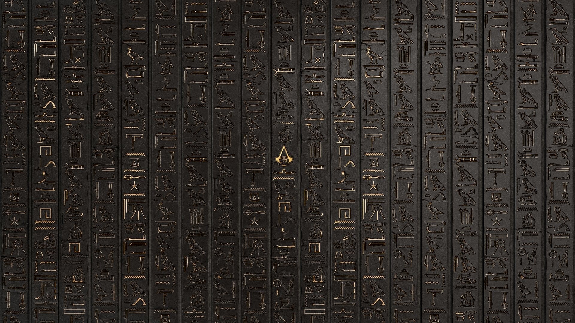 old, Assassins Creed, indoors, greek, backgrounds, shape, design, full frame, craft, textured, art and craft, text, metal, 1080P, Hieroglyphs, repetition, HD Wallpaper