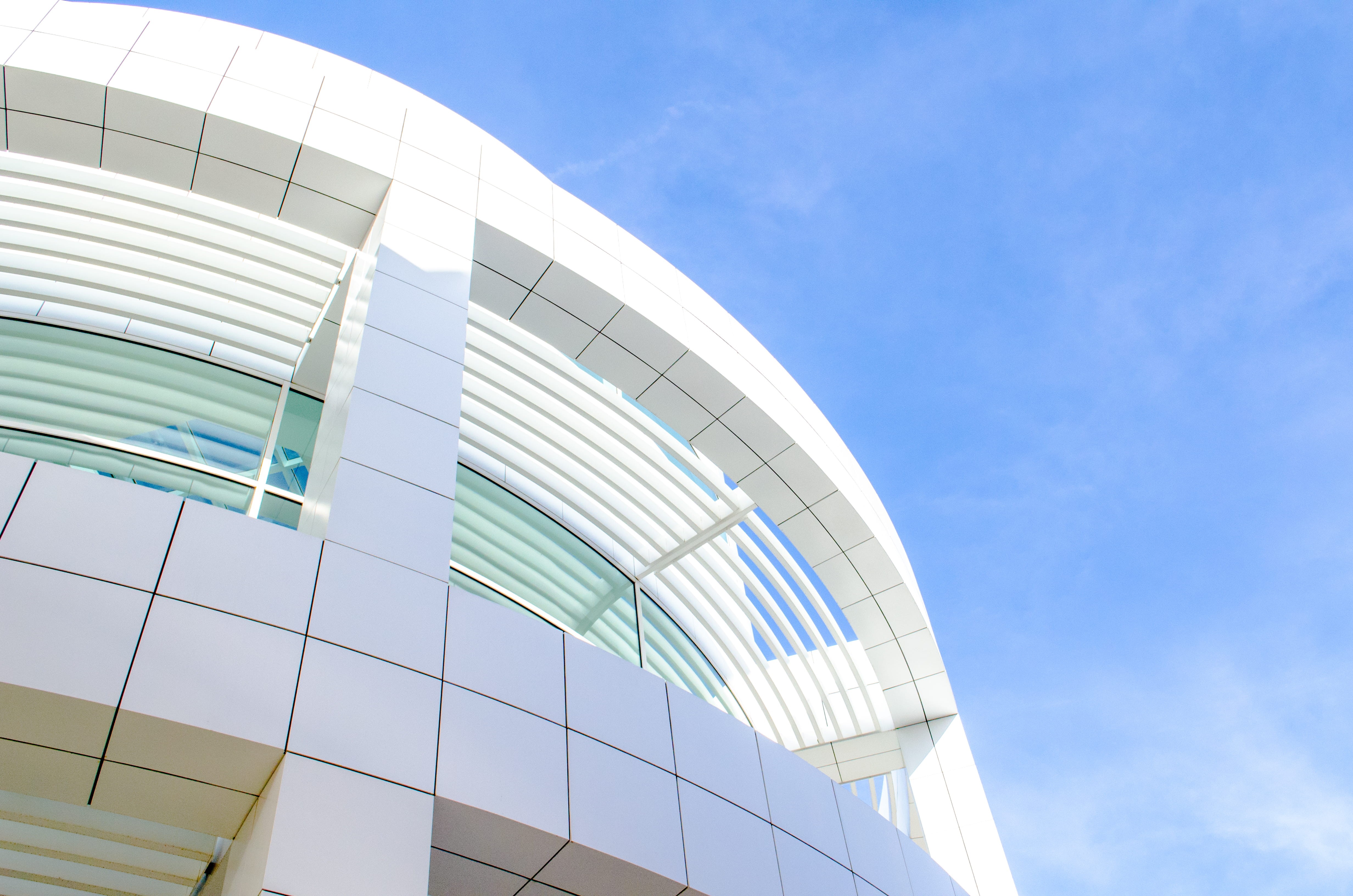los angeles, j. paul getty museum, getty, buildings, industrial, sunlight, united states, cloud - sky, modern architecture, built structure, office, steel, HD Wallpaper