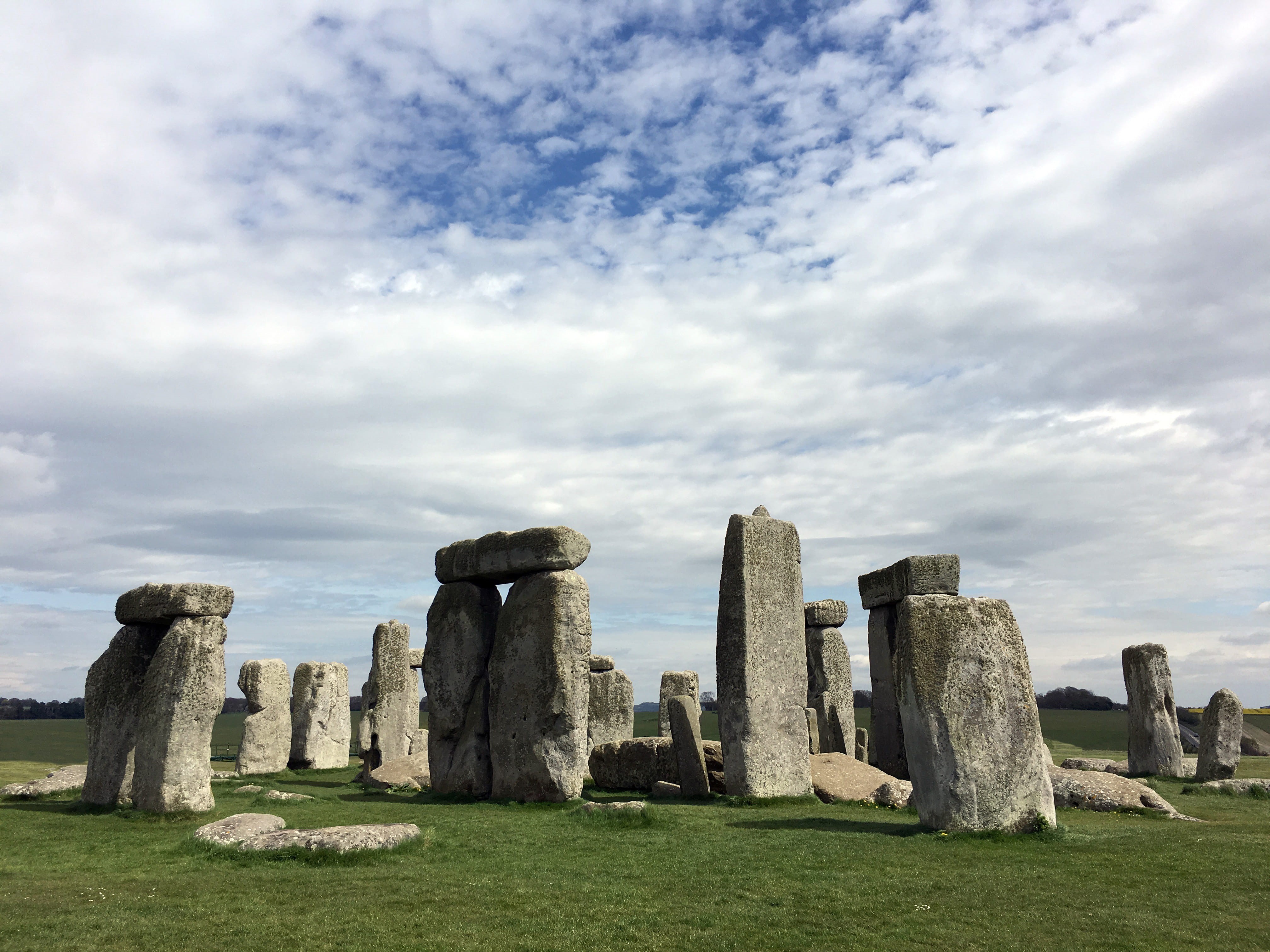 tourism, no people, land, memorial, england, field, salisbury, archaeology, grass, stonehenge, nature, cloud - sky, monument, ancient civilization, travel destinations, HD Wallpaper