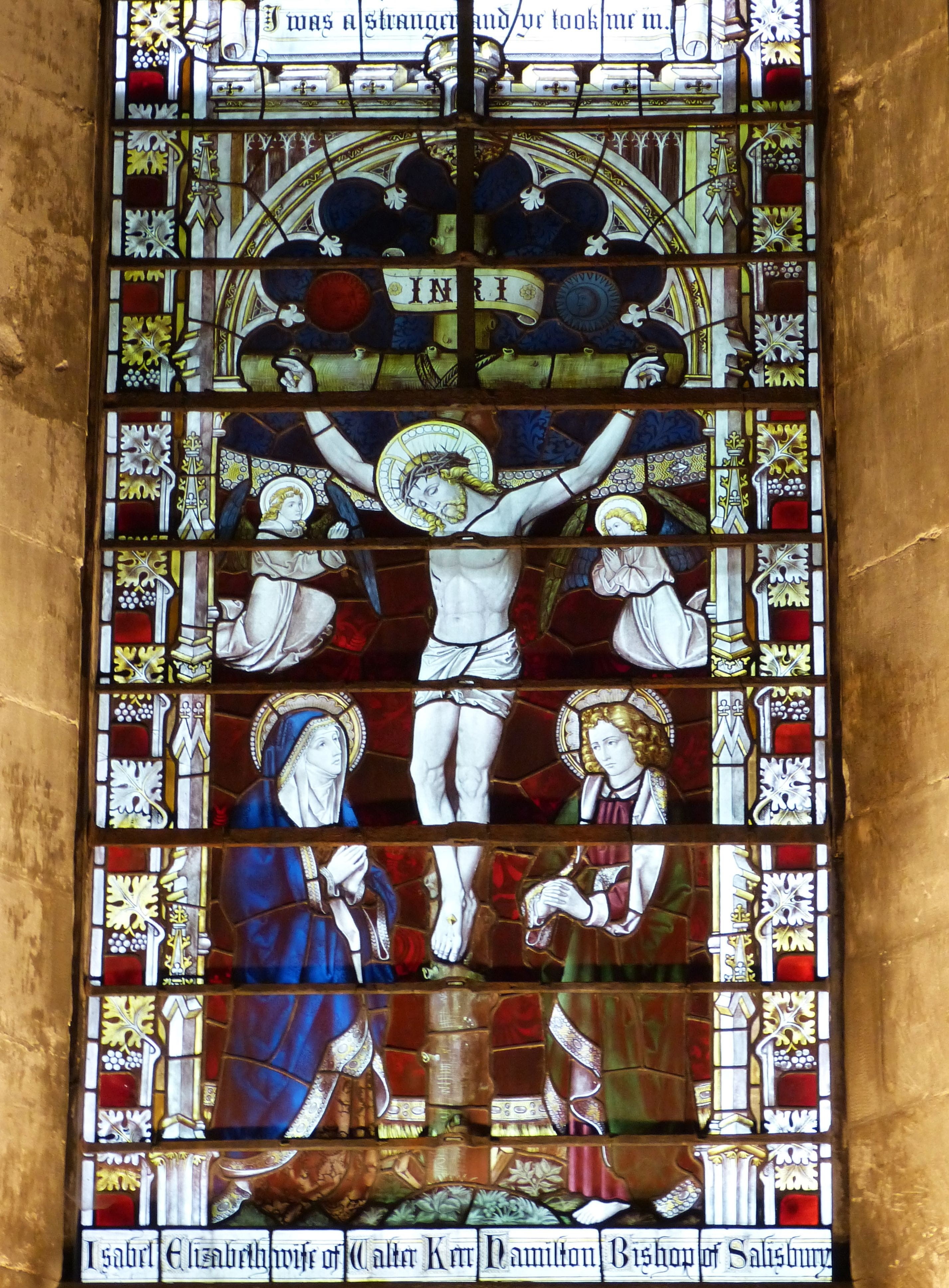place of worship, creativity, representation, no people, glass - material, good friday, death, day, human representation, built structure, salisbury, church window, Phone HD Wallpaper