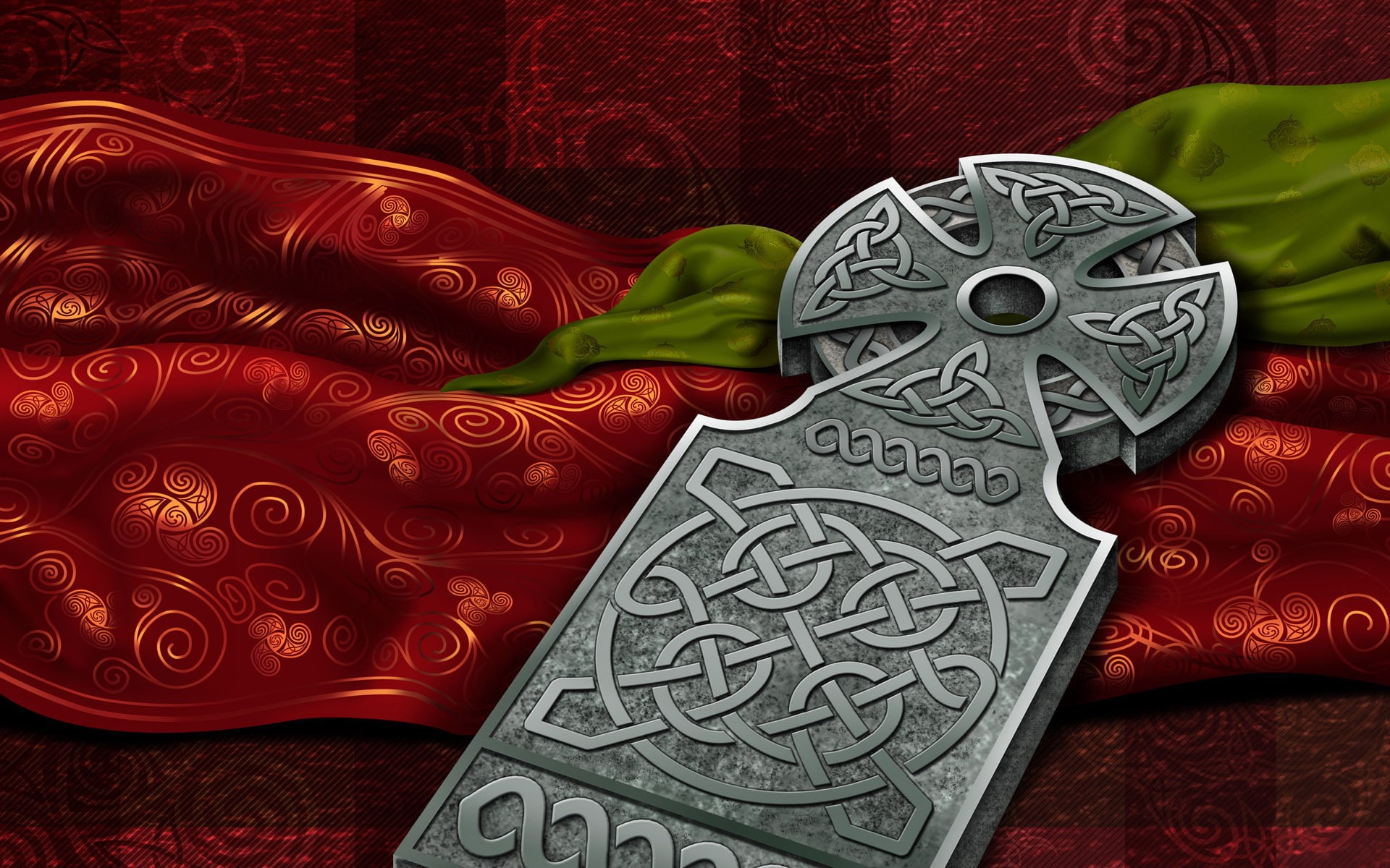 patterns, characters, Celtica, Celtic cross, Nation culture, 1080P, HD Wallpaper