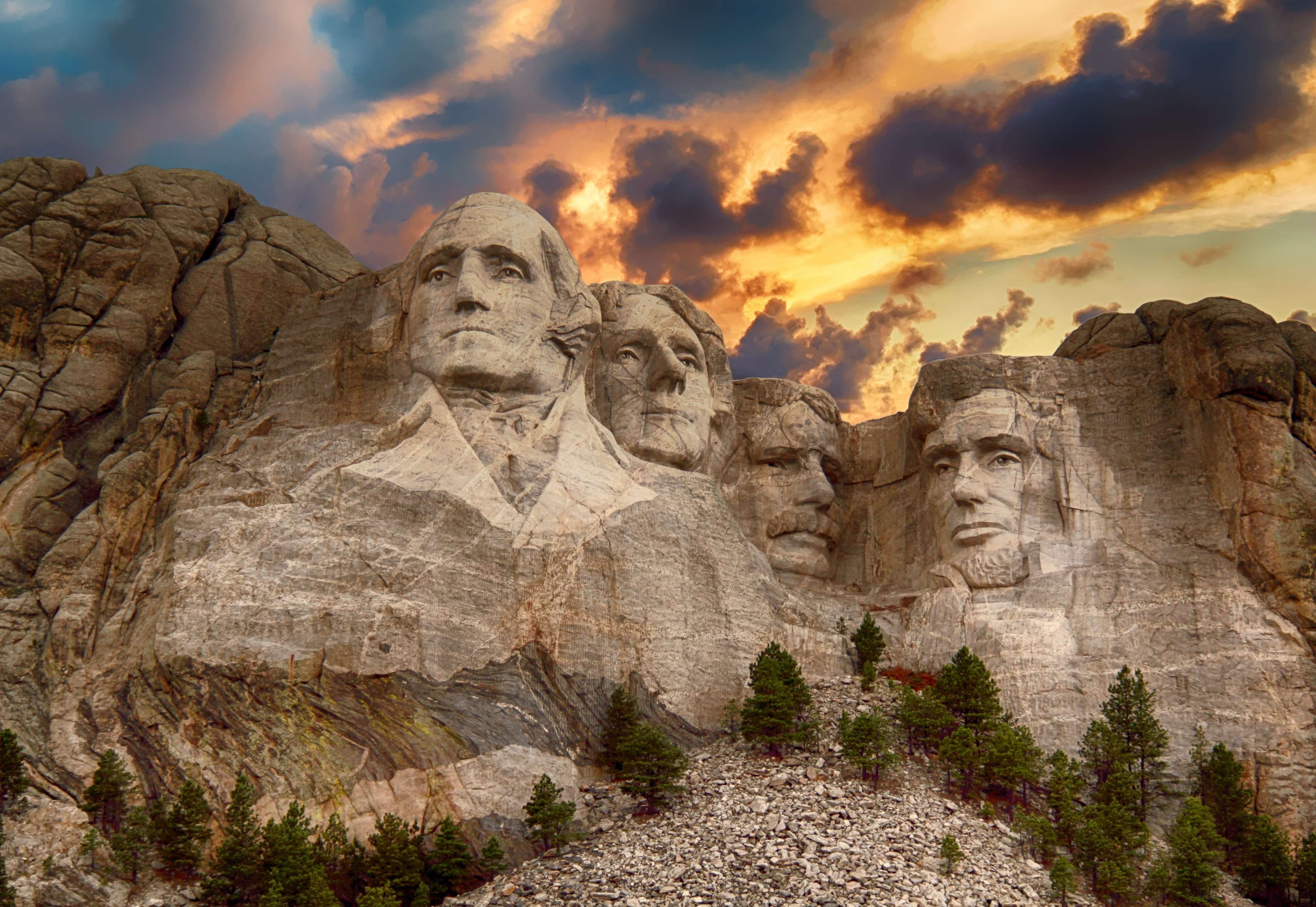 rock formation, memorial, craft, mount rushmore, creativity, sculpture, art and craft, low angle view, representation, history, nature, ancient civilization, HD Wallpaper