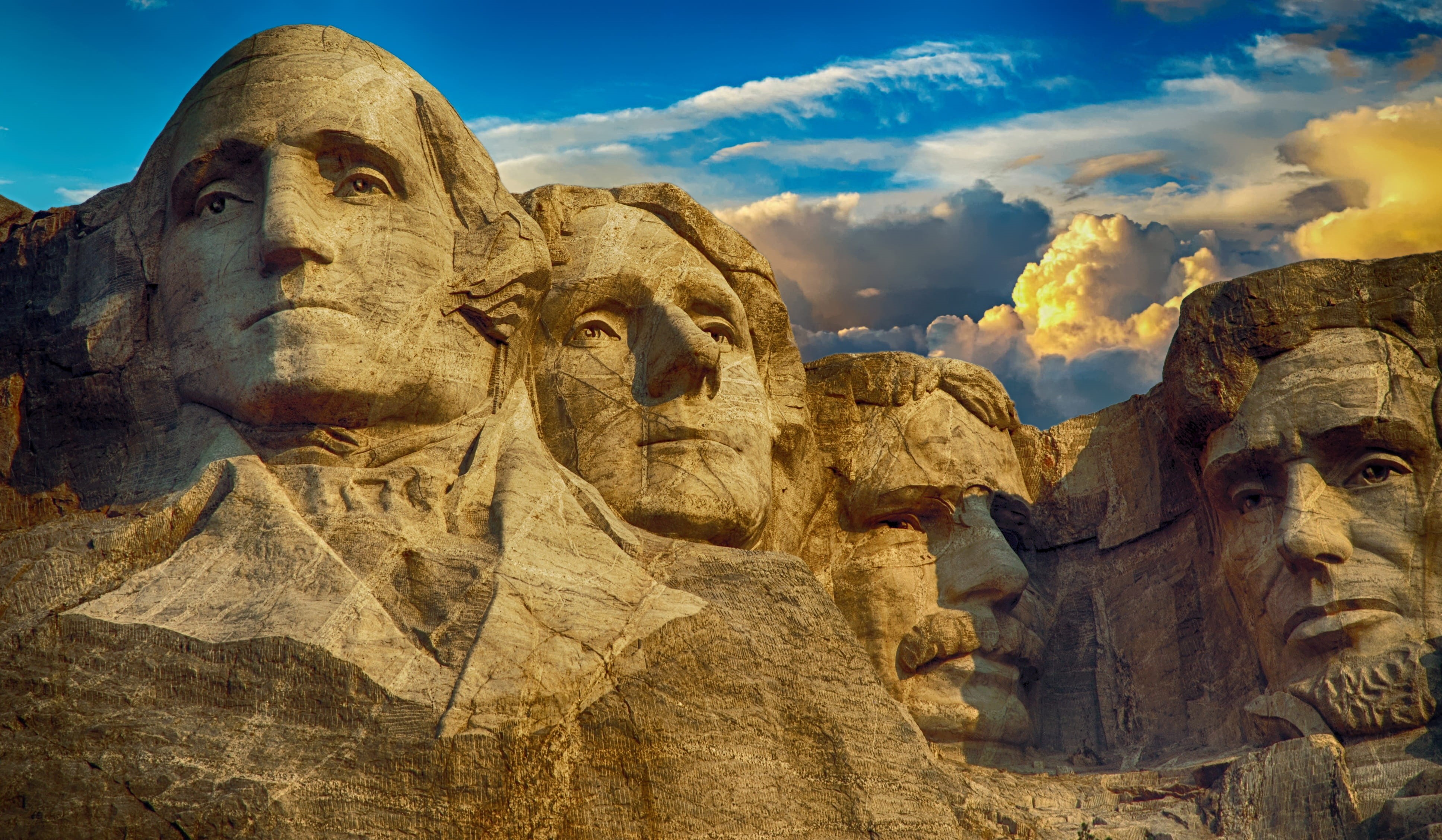 historical, monument, sculpture, sandstone, usa, mount, united states of america, 4K, famous, art and craft, spirituality, landmark, ancient, patriotism, HD Wallpaper