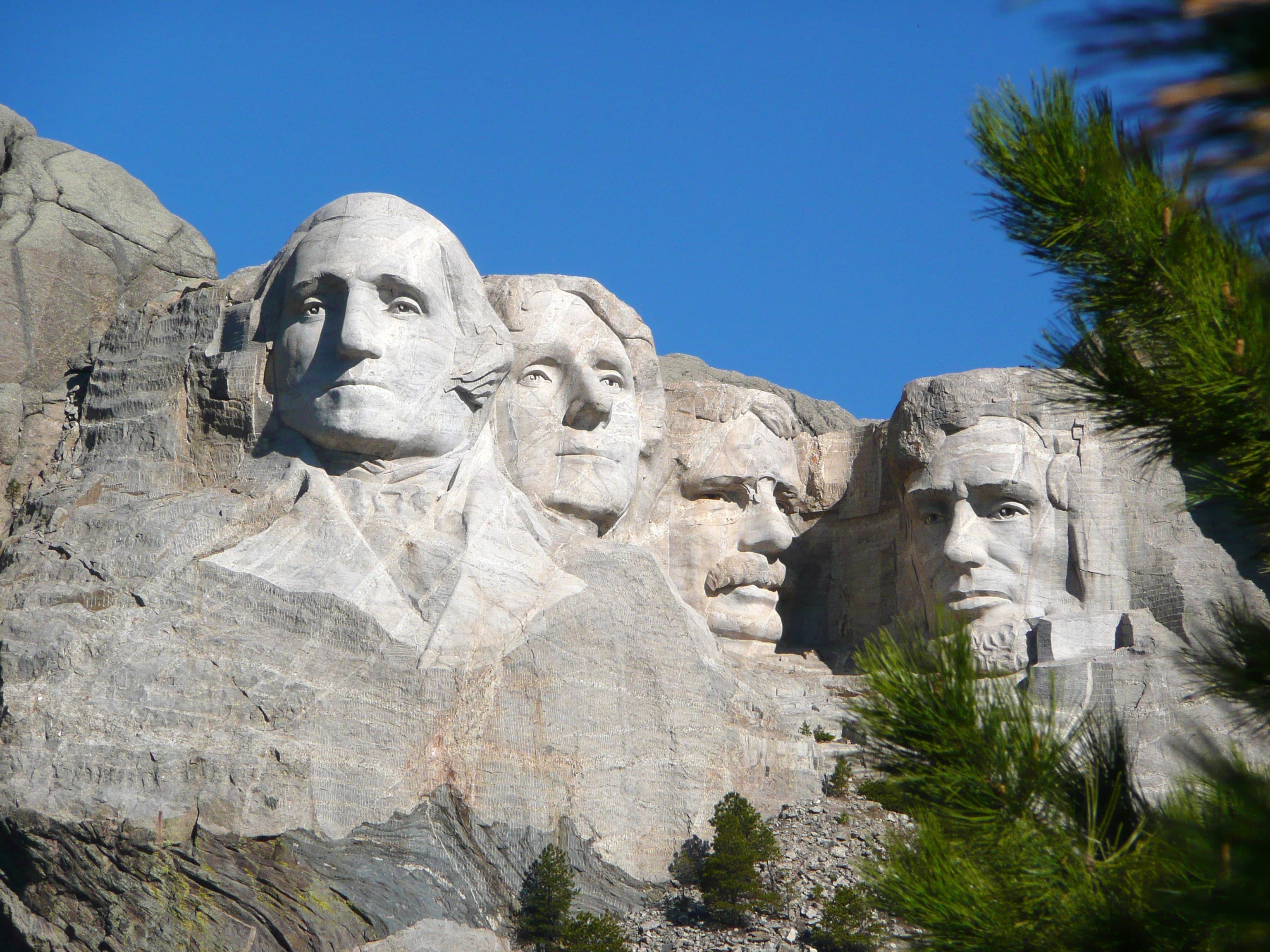 creativity, face, rock, the past, solid, travel destinations, mount rushmore, statue, south dakota, mt, presidents of america, outdoors, 2K, sculpture, HD Wallpaper