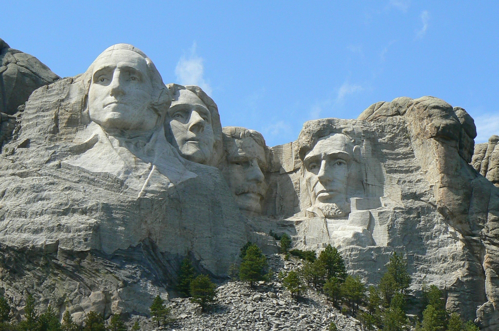 no people, patriotic, statue, ancient civilization, sculpture, south, male likeness, mountain, abraham, theodore, art and craft, travel destinations, outdoors, HD Wallpaper