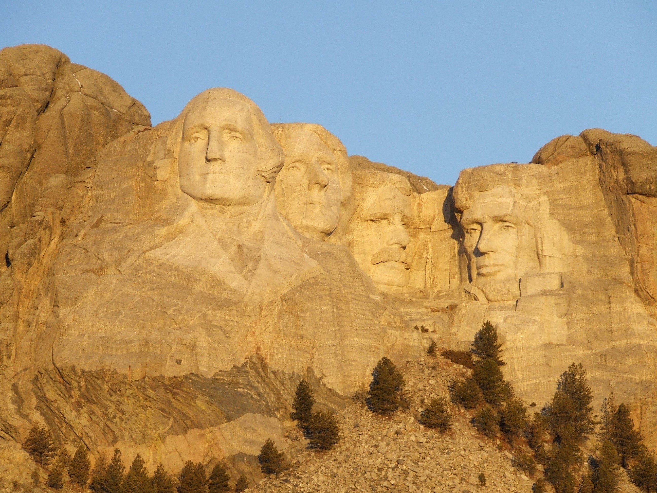 landmark, clear sky, memorial, tourism, history, south dakota, presidents, rock - object, mountain, washington, usa, sculpture, no people, hills, travel, HD Wallpaper