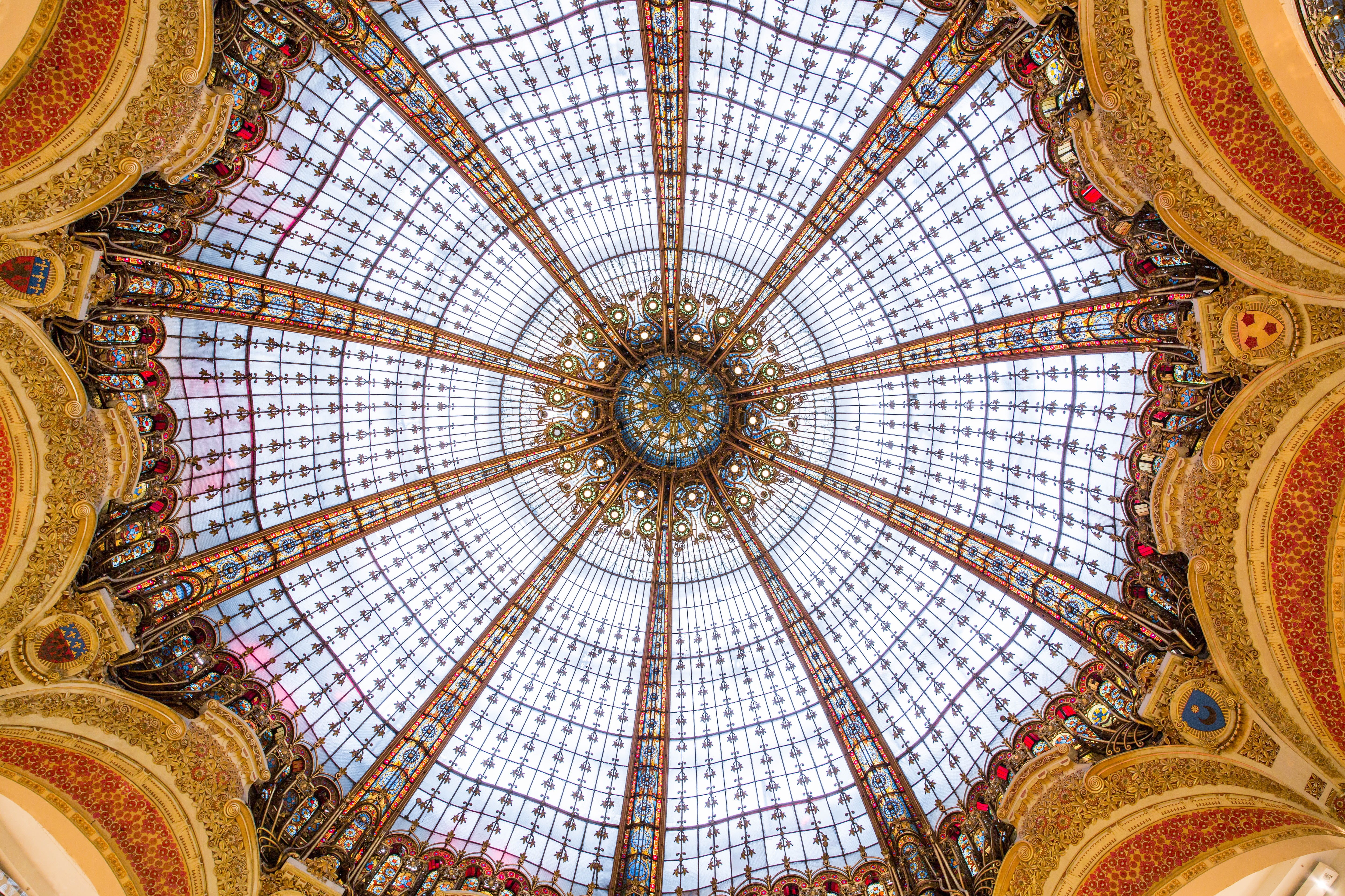 creativity, travel destinations, ornate, directly below, pattern, architecture and art, fresco, built structure, lighting equipment, mural, art and craft, HD Wallpaper