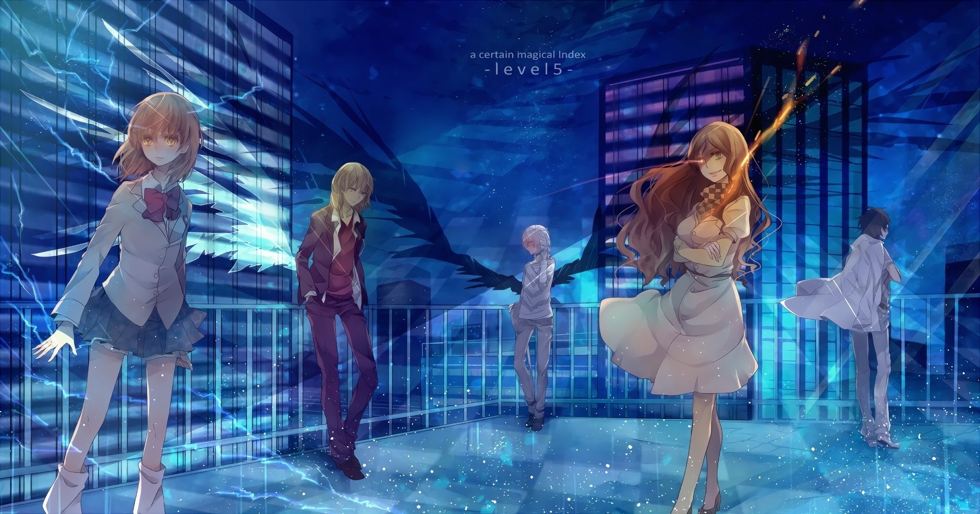 Anime, togetherness, swimming pool, offspring, technology, Accelerator (To Aru Kagaku No Railgun), digital composite, Toaru Majutsu no Index, people, indoors, HD Wallpaper