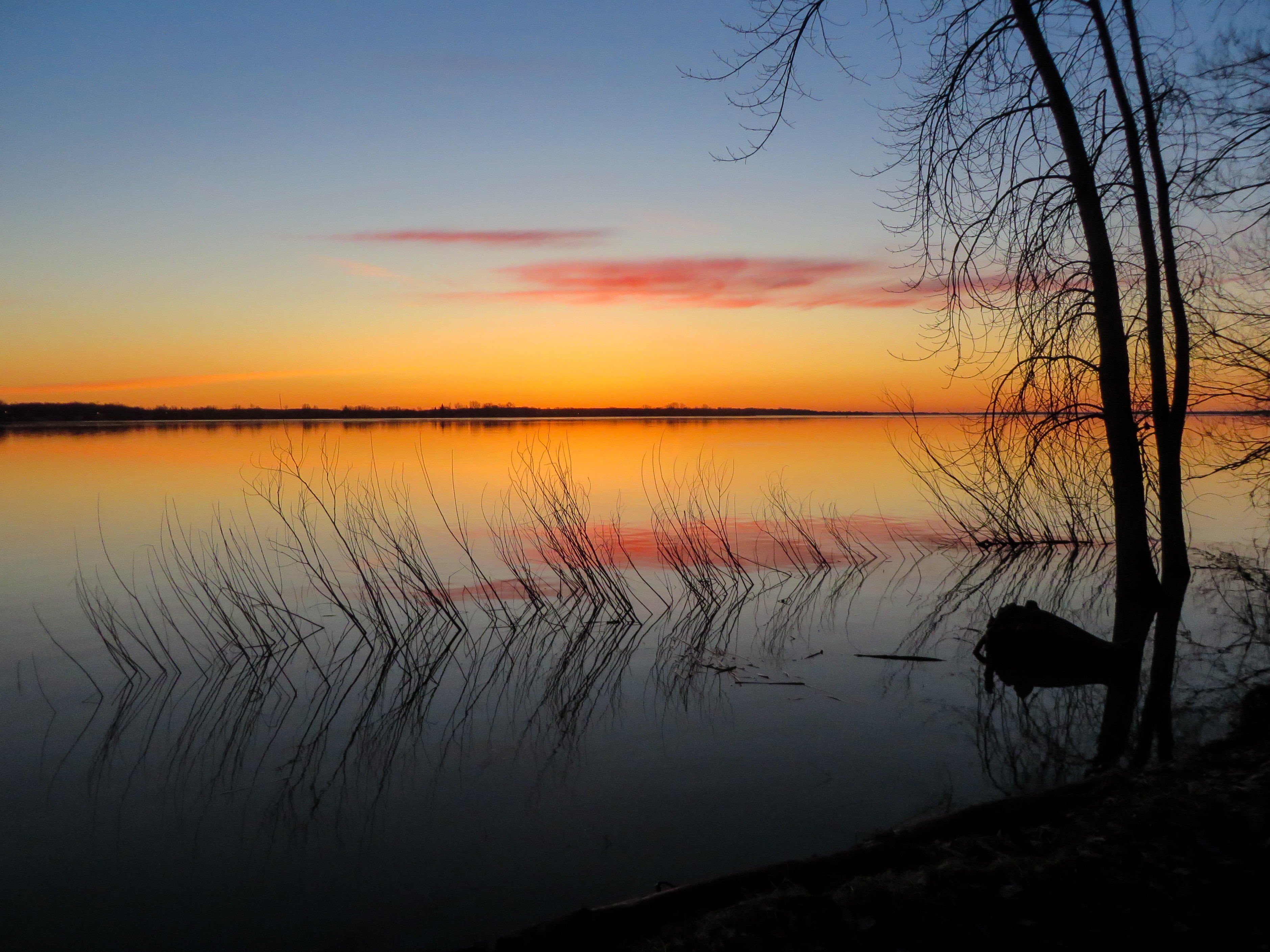 réflexion, reflets, Morning, nature, view, Colors, Couleurs, Montérégie, sunrise, dusk, body of water, body, sky, photo:id, Québec, réflection, scenics, HD Wallpaper