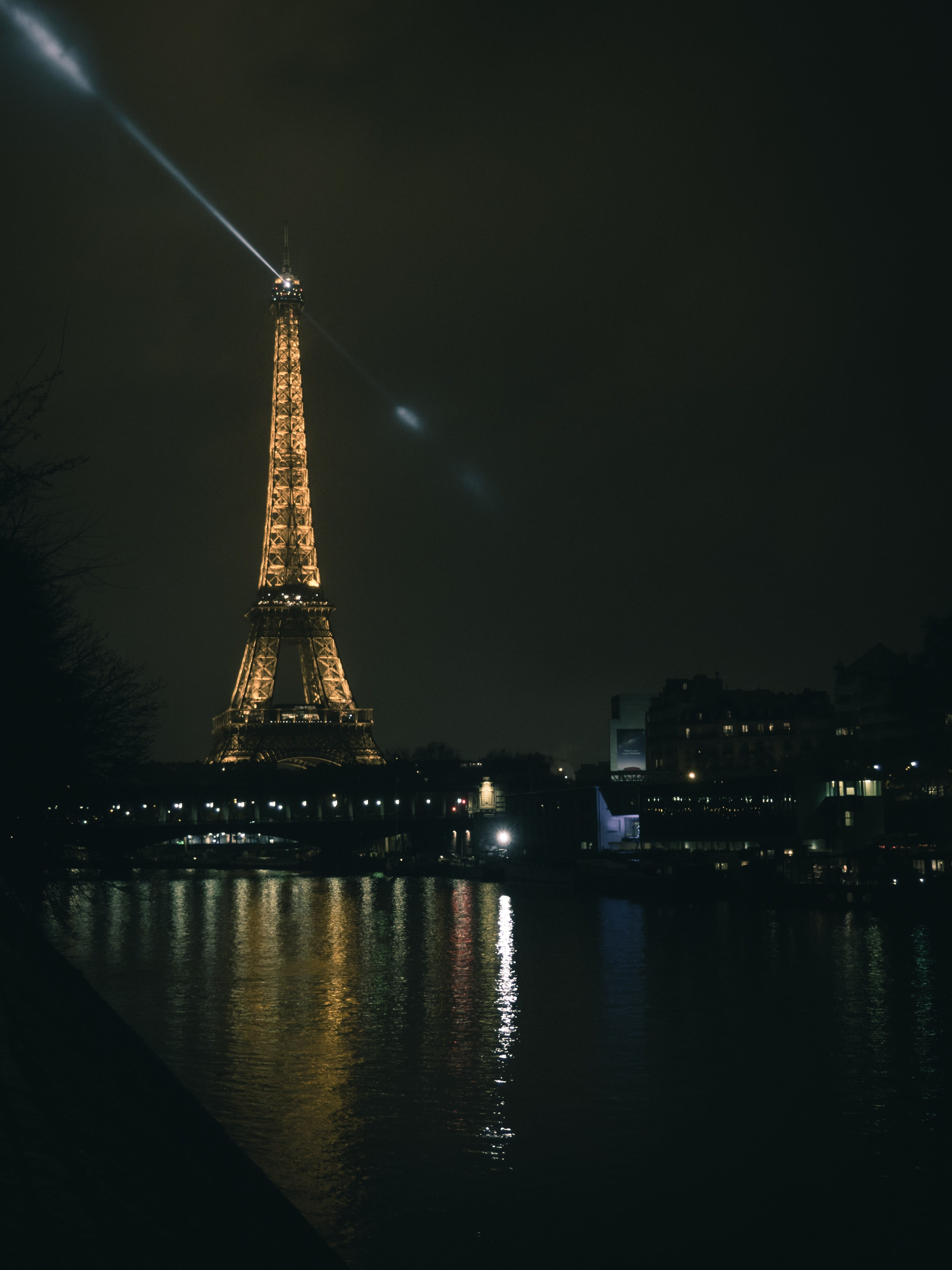 built structure, new year, lights, pont de bir hakeim, 4K, reflexion, sky, paris by night, seine, eiffel, tower, phone, city, tourism, no people, Phone HD Wallpaper