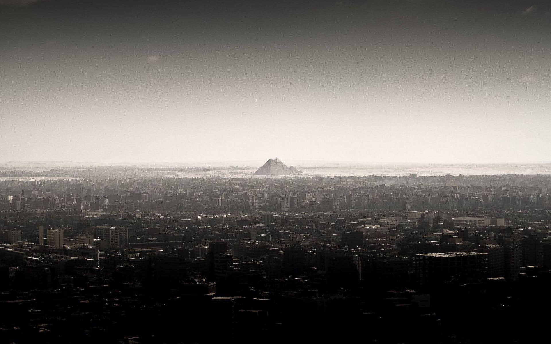 1080P, buildings, egypt, cairo, silhouette, 1920x1200, world, HD Wallpaper