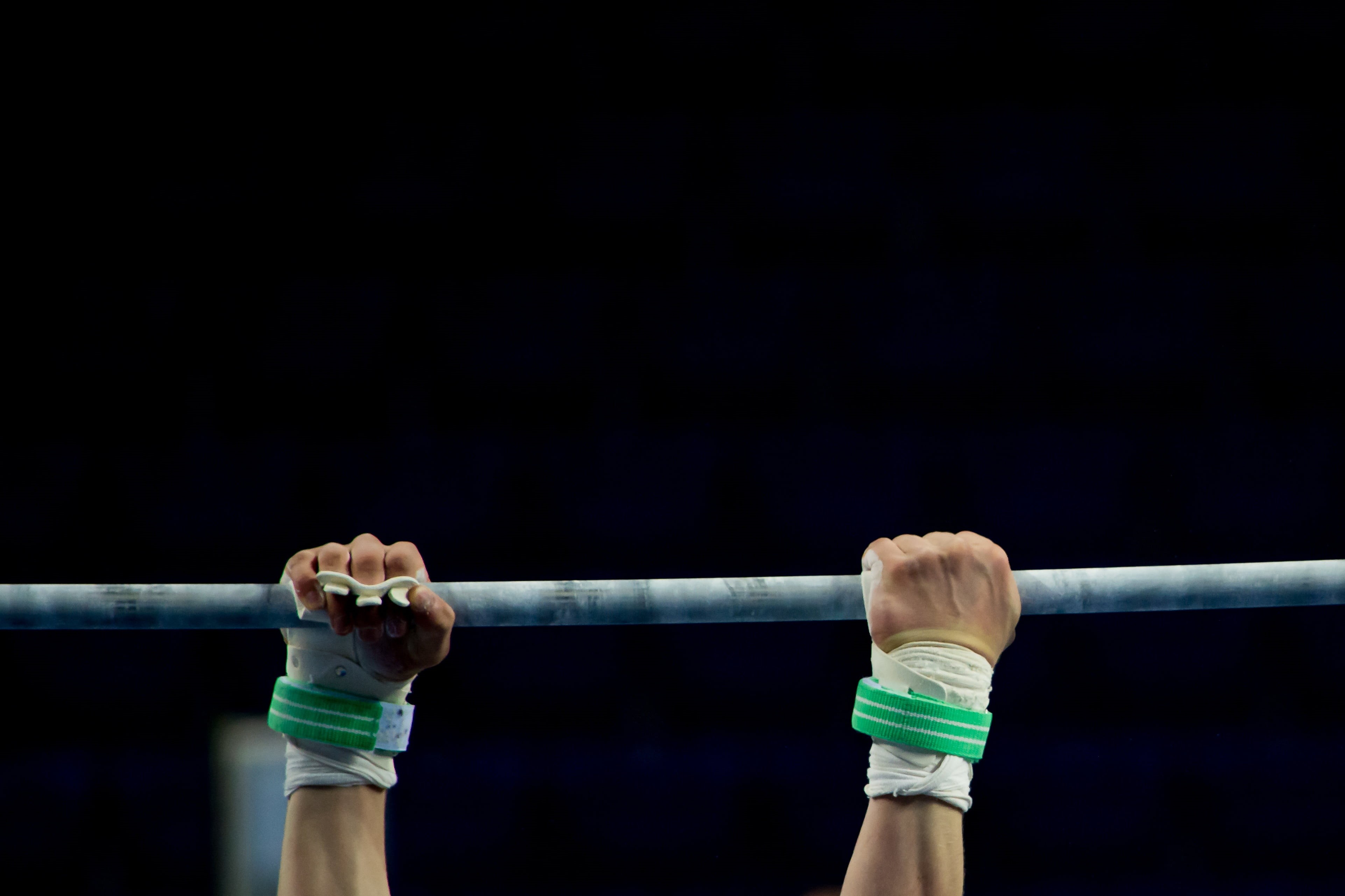 athlete, white, background, equipment, concentration, power, evening, indoors, morning, weight, human body part, dangle, workout, lifting, bar, black background, HD Wallpaper